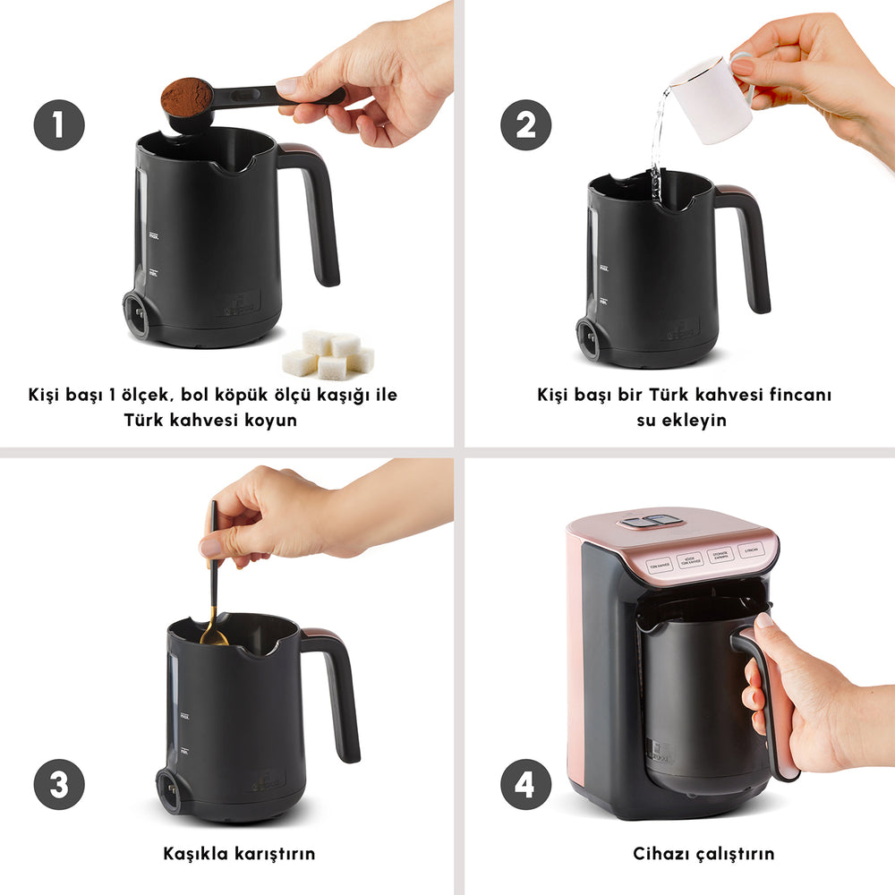 " Karaca Hatır Kaffeemaschine mit Röstfunktion Rosenbeere "