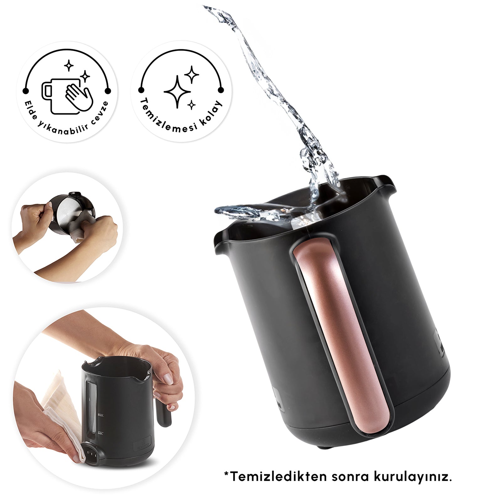 " Karaca Hatır Kaffeemaschine mit Röstfunktion Rosenbeere "