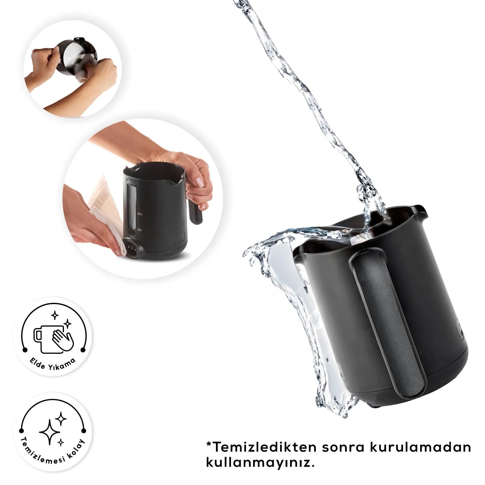 " Karaca Hatır Kaffeemaschine mit Röstfunktion Shiny Black, 535 W "