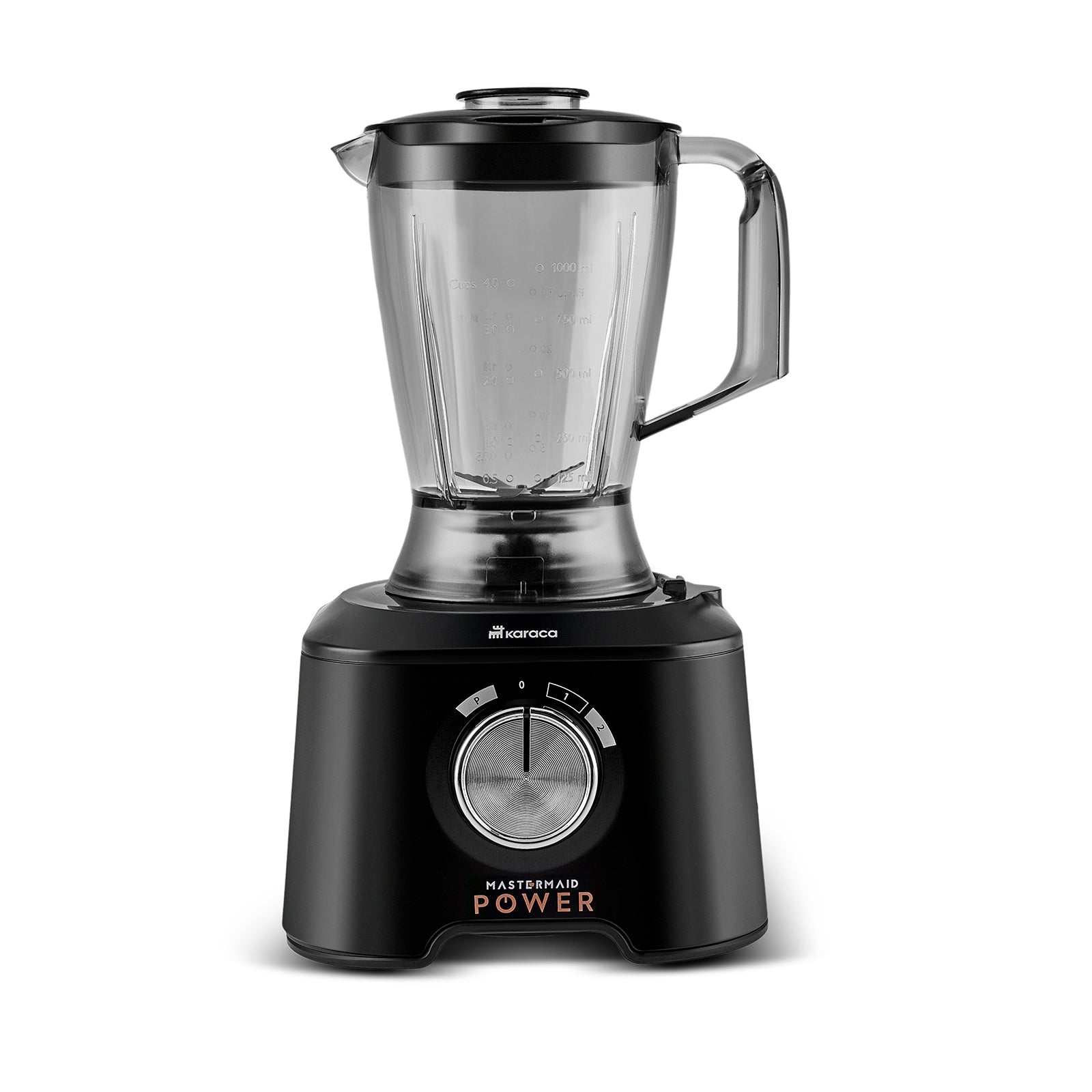 " Karaca Mastermaid Power Max 11 in 1 Küchenroboter, Schwarz-Silber Matt, 2500 W "