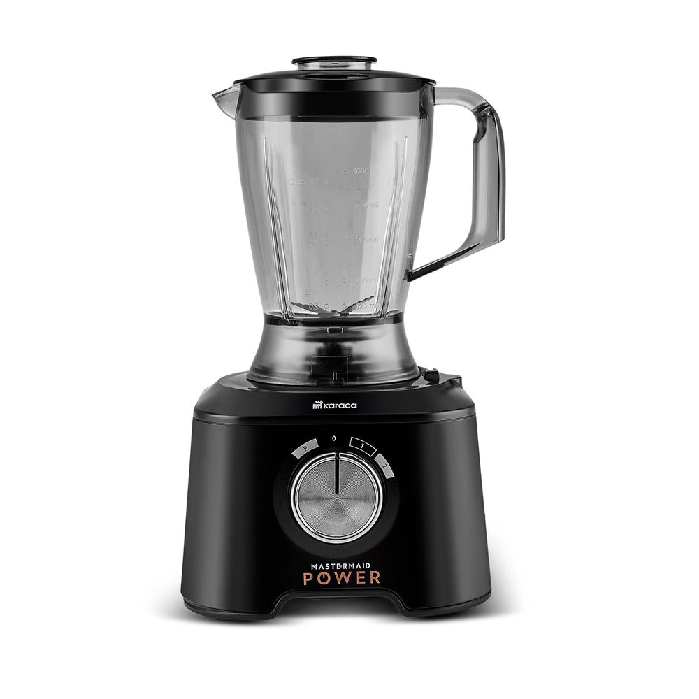 " Karaca Mastermaid Power Max 11 in 1 Küchenroboter, Schwarz-Silber Matt, 2500 W "