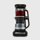 " Karaca Çaysever Robotea Pro 4 in 1 Sprechende Automatische Glas-Teemaschine, Wasserkocher und Filterkaffeemaschine 2500W Schwarz Kupfer "
