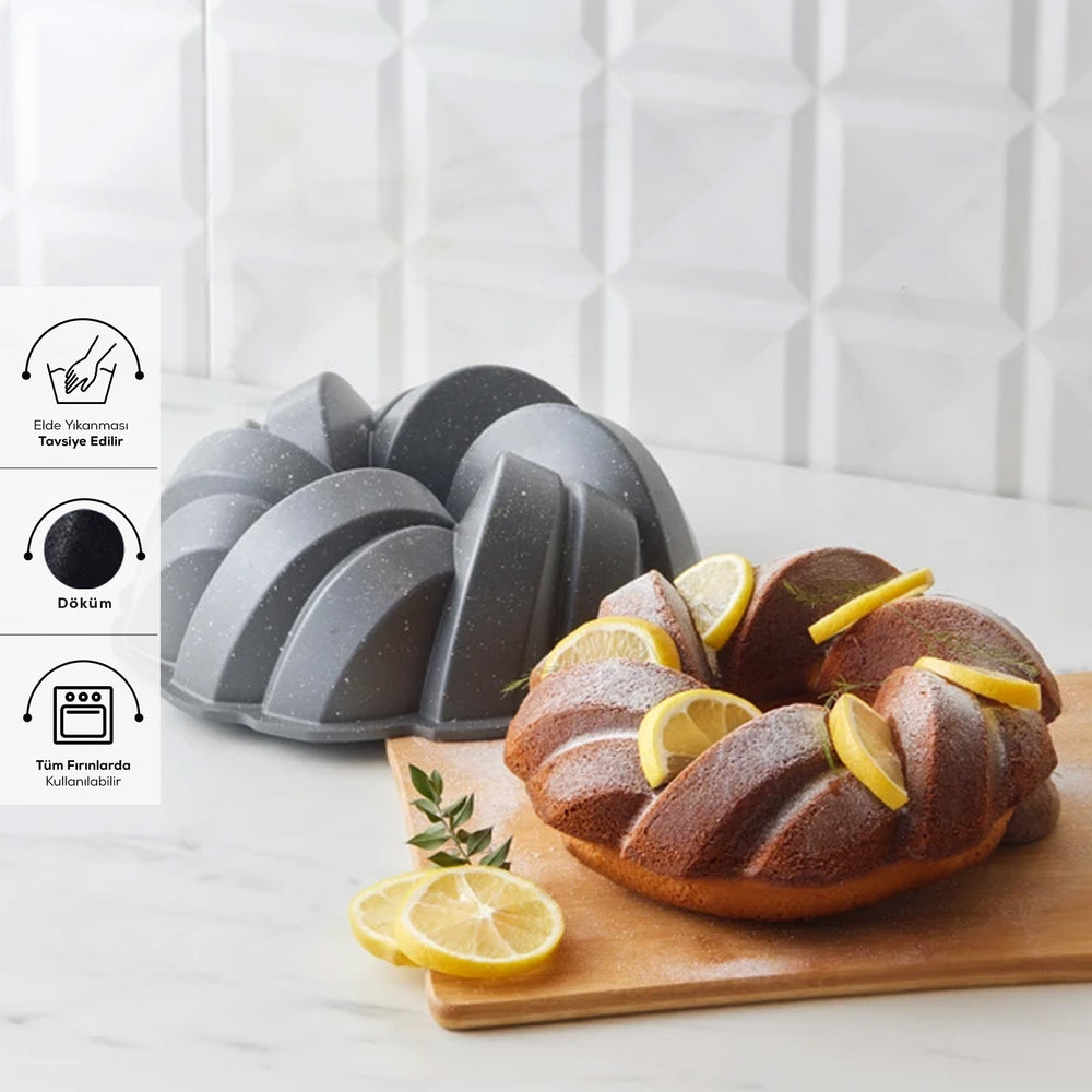 " Karaca Cake Pro Gussaluminium-Gugelhupfform, 26 cm, Anthrazit "