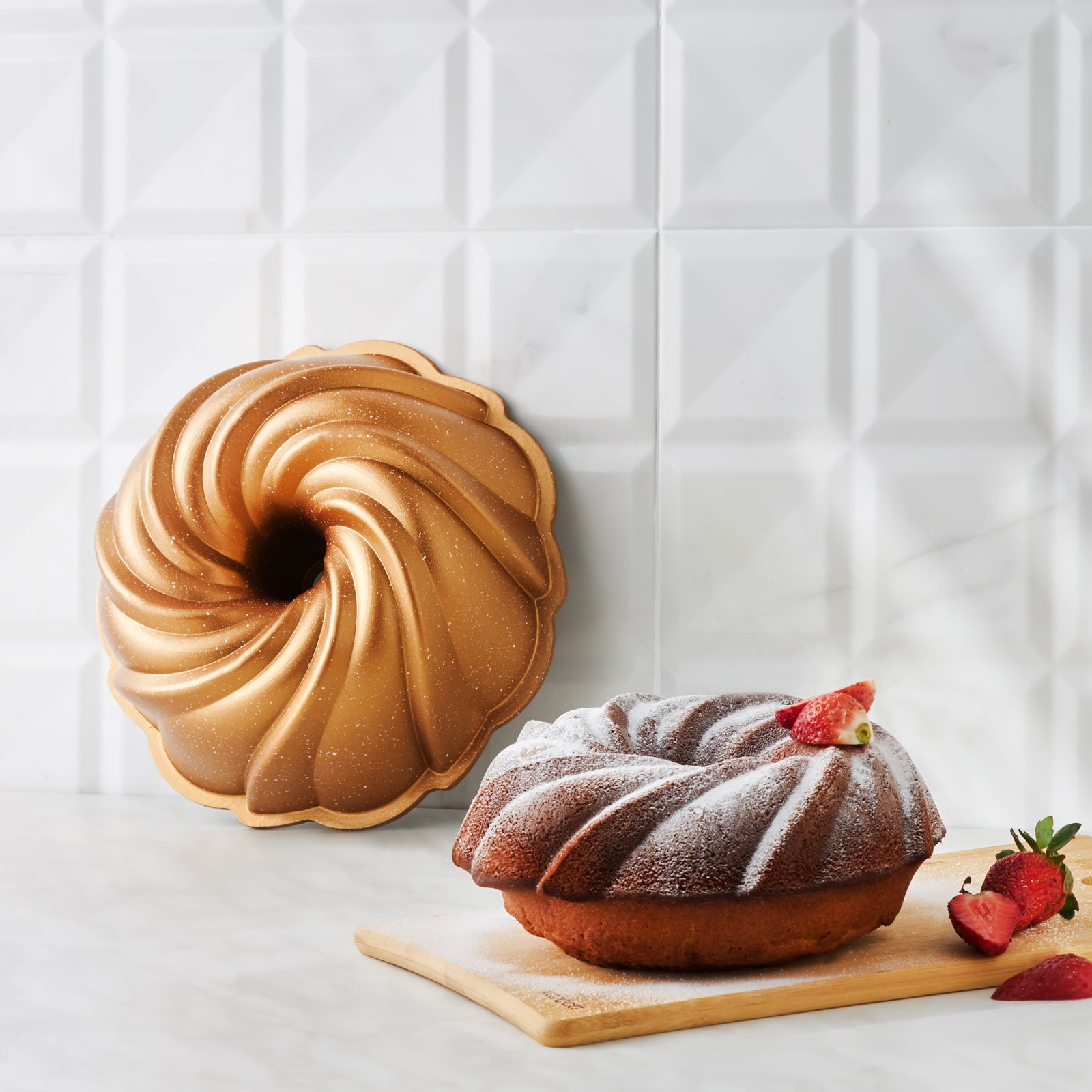 " Karaca Cake Pro Pare Cast Tortenform, Golden, 24 cm "