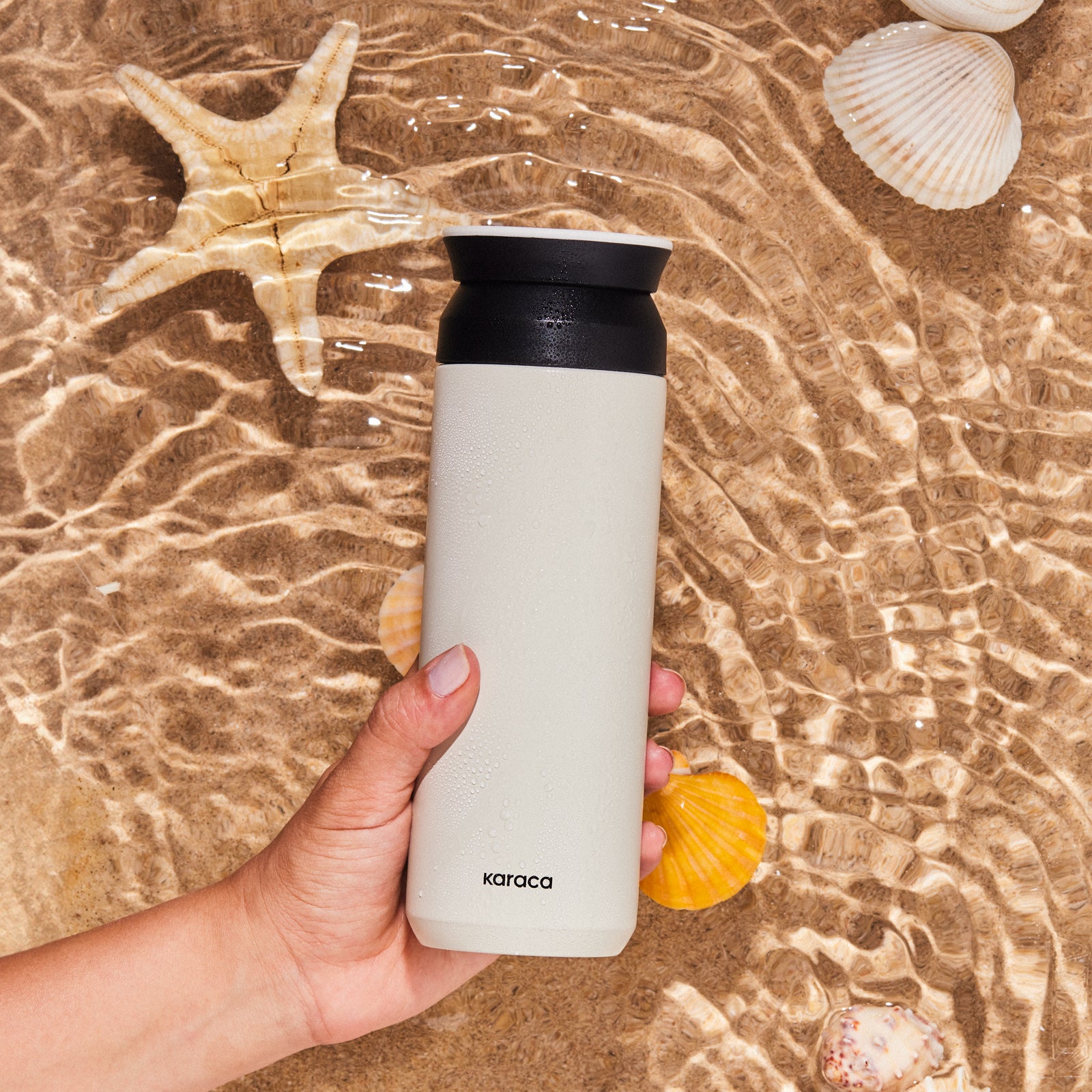 " Karaca Rainbow Steel Auslaufsichere Thermoskanne 500 Ml Creme "
