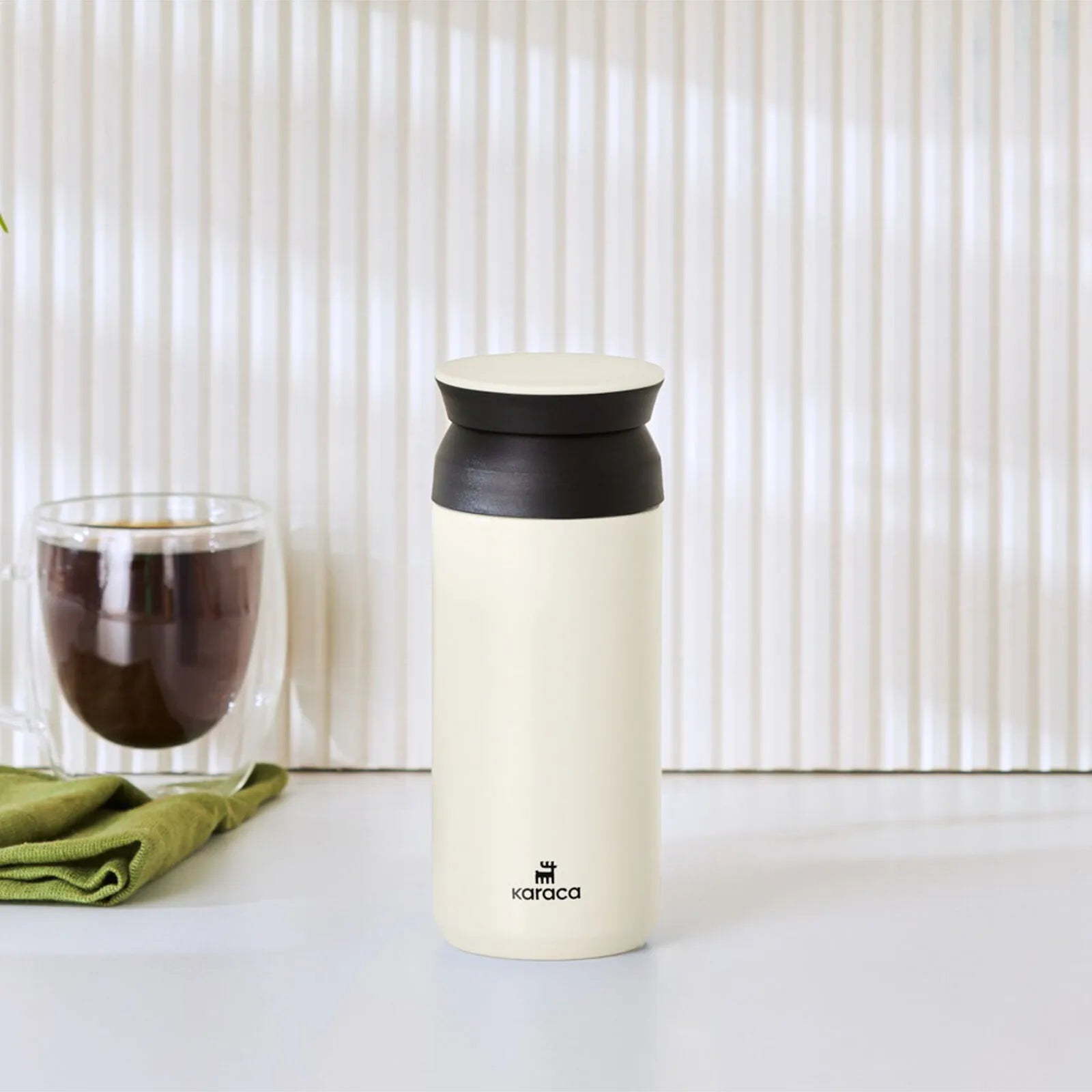 " Karaca Rainbow Steel Auslaufsichere Thermoskanne 500 Ml Creme "