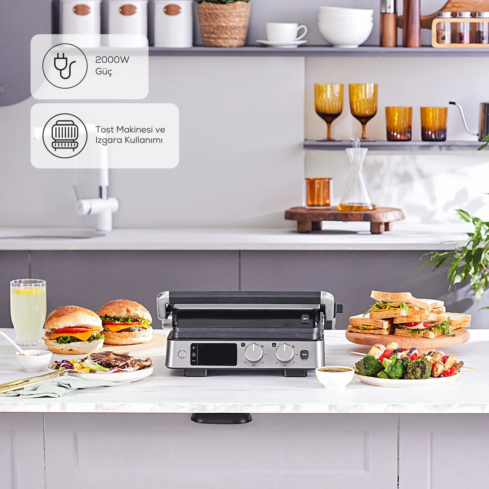 " Karaca Compact Stahl Sear und Grill Inox 2008 Grillen und Toaster "