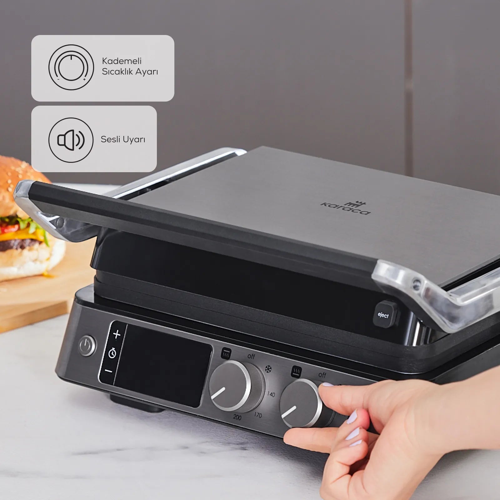 " Karaca Compact Stahl Sear und Grill Inox 2008 Grillen und Toaster "