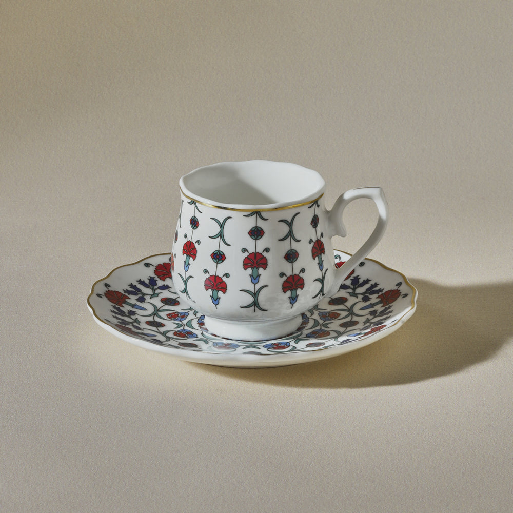 " Karaca Ebruli 90 ml 6-teiliges Kaffeetassenset, Mehrfarbig "