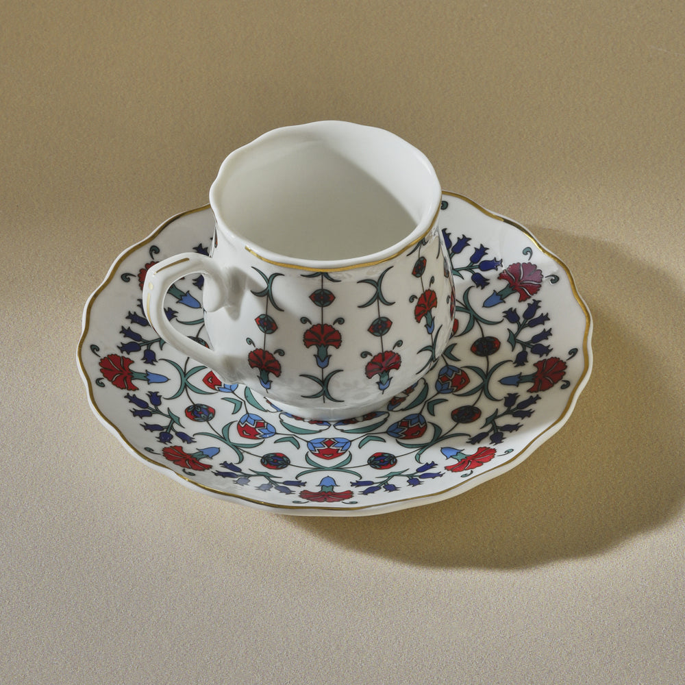 " Karaca Ebruli 90 ml 6-teiliges Kaffeetassenset, Mehrfarbig "