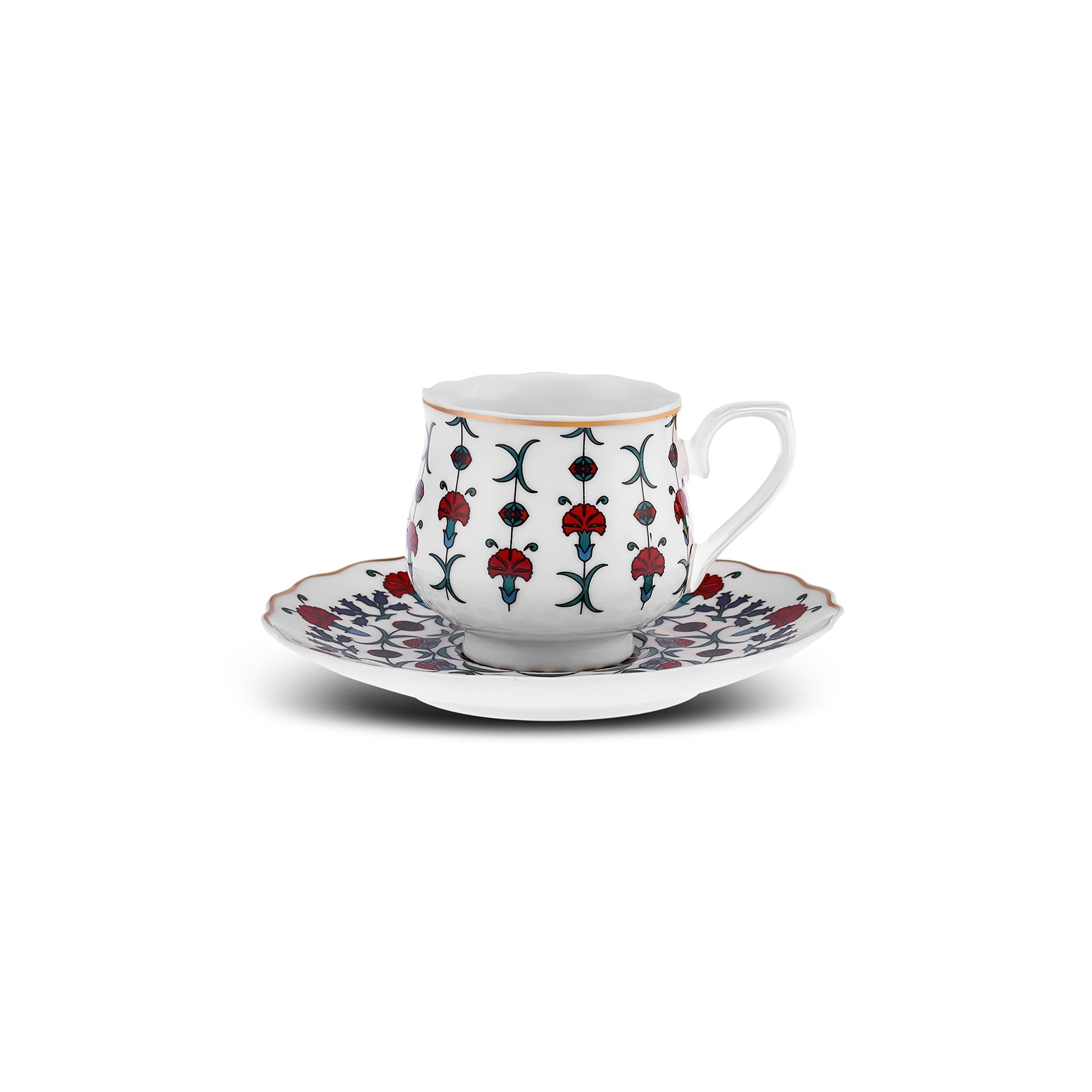 " Karaca Ebruli 90 ml 6-teiliges Kaffeetassenset, Mehrfarbig "