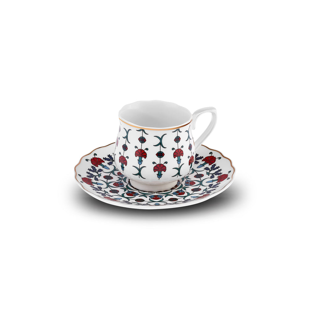 " Karaca Ebruli 90 ml 6-teiliges Kaffeetassenset, Mehrfarbig "