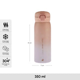 " Karaca Skyfall Stahl Auslaufsichere Thermoskanne 350 ml Rosa "