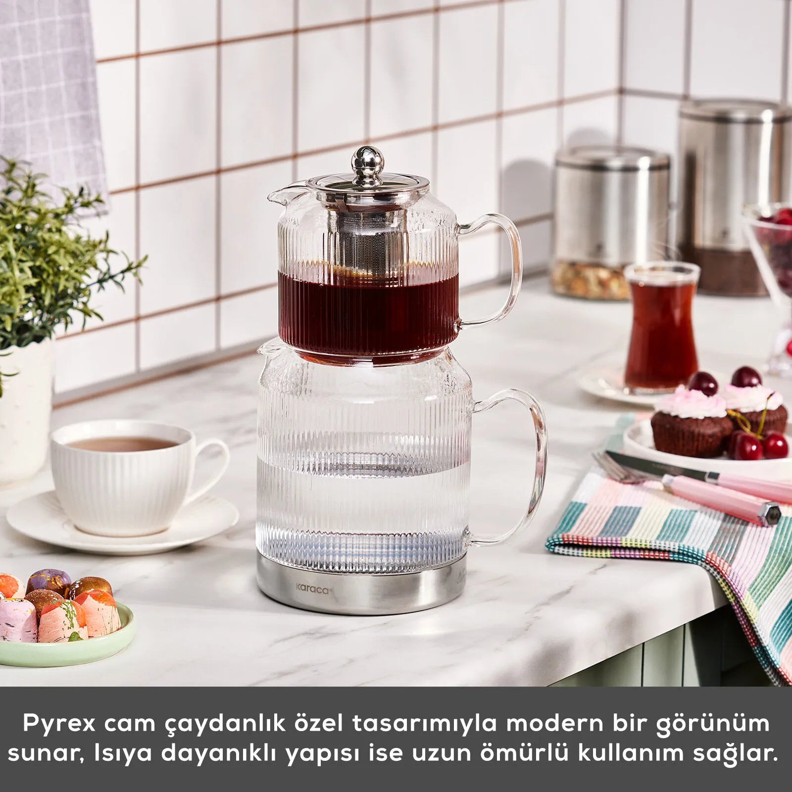 " Karaca Kelly Glas Teekanne "