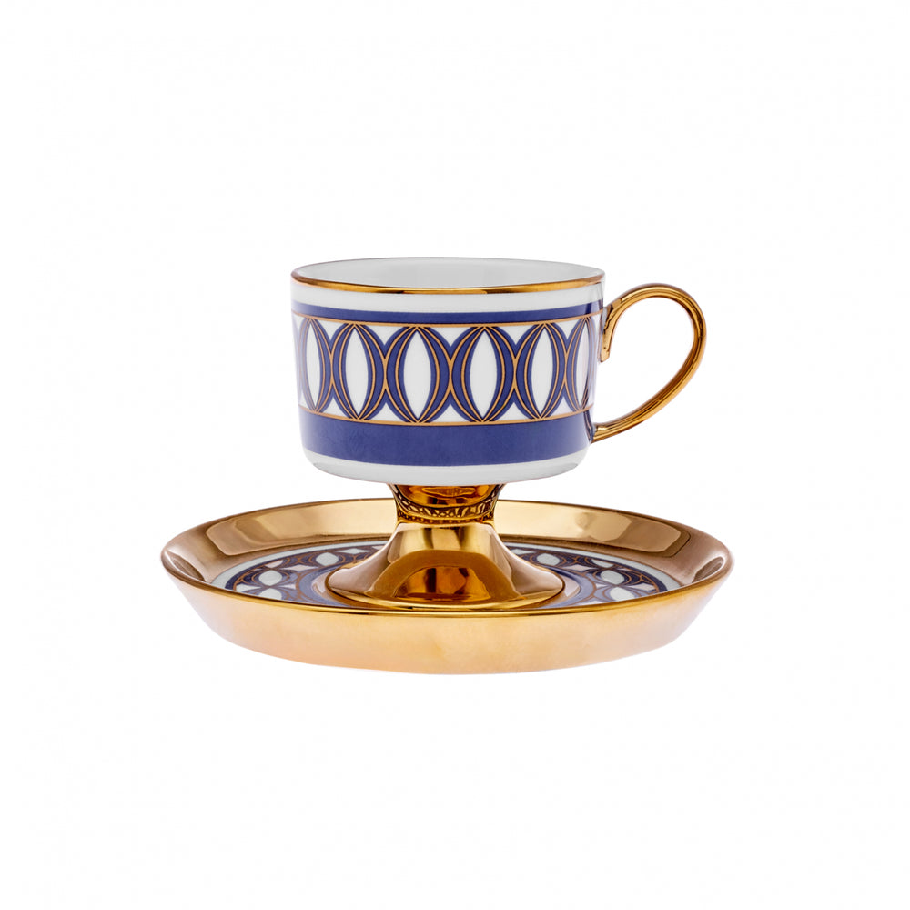 " Karaca Hilal 4-teiliges Porzellan Türkisch-Kaffeetassen-Set, 85 ml, Mehrfarbig "