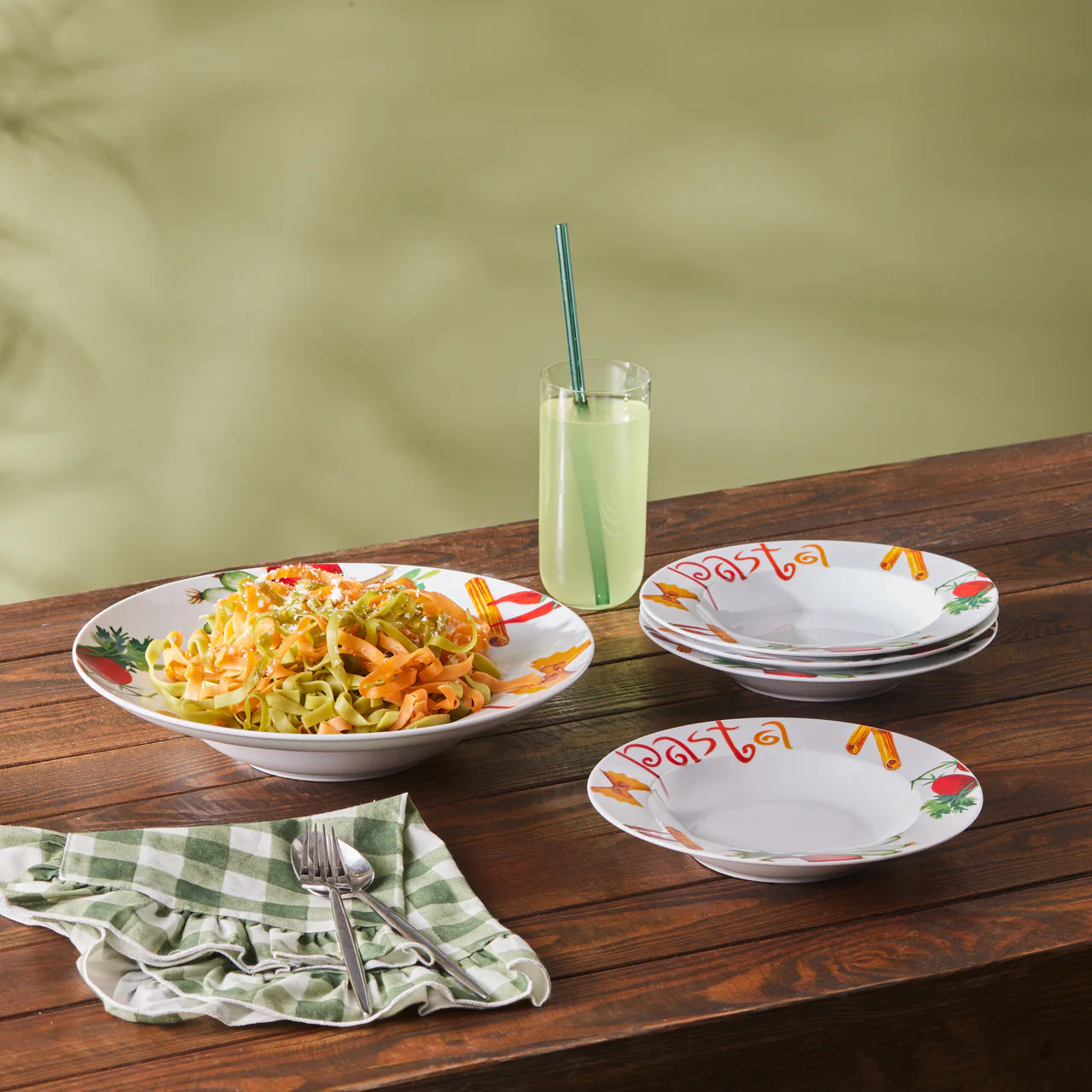 Karaca Sicilia 5 Teiliges 4 Personen Pasta Set