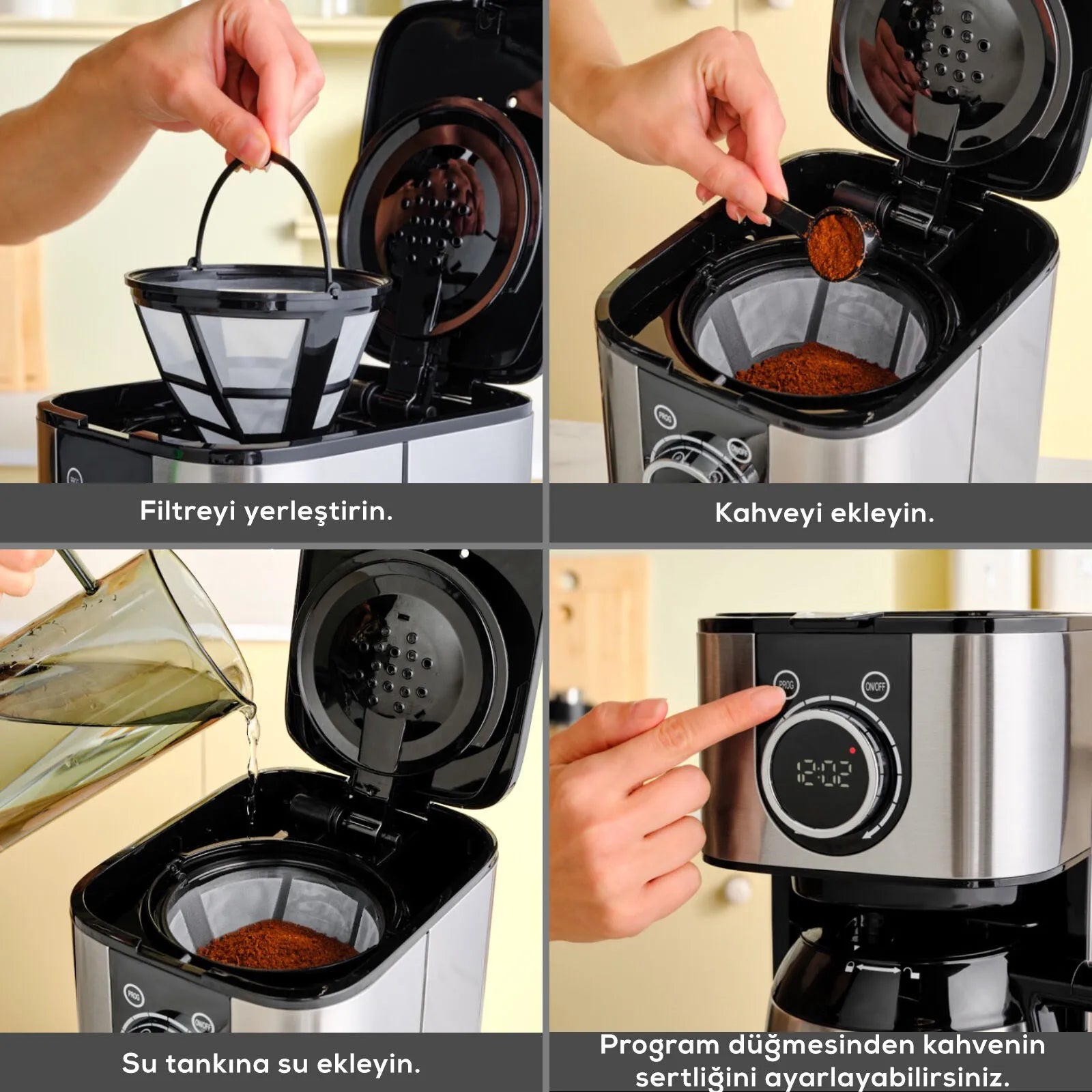 " Karaca Series 2303 Stahl Filterkaffeemaschine "
