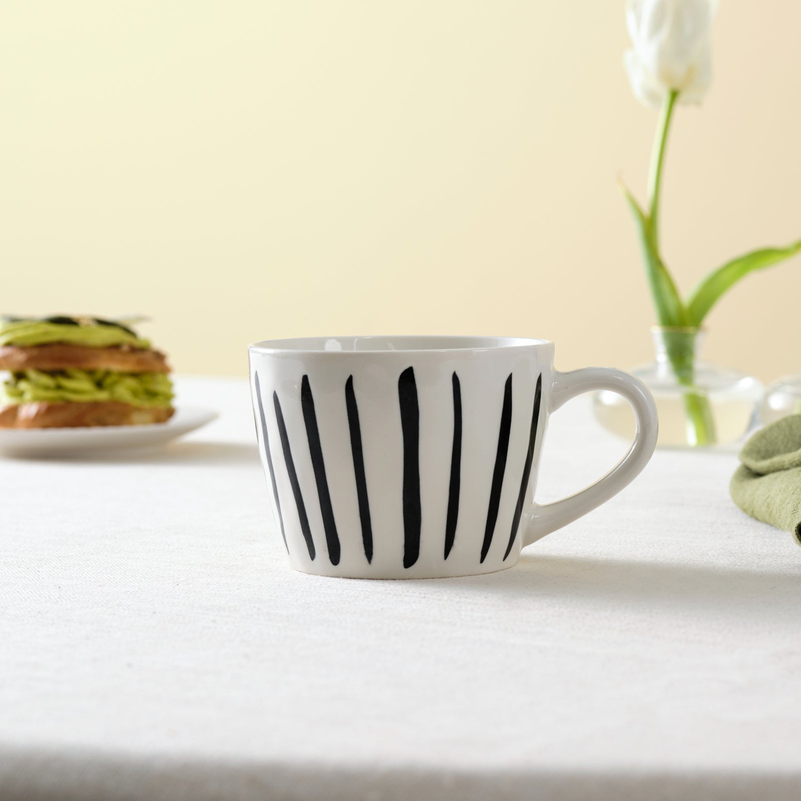 " Karaca Linda Streifen Tasse, 350 ml "