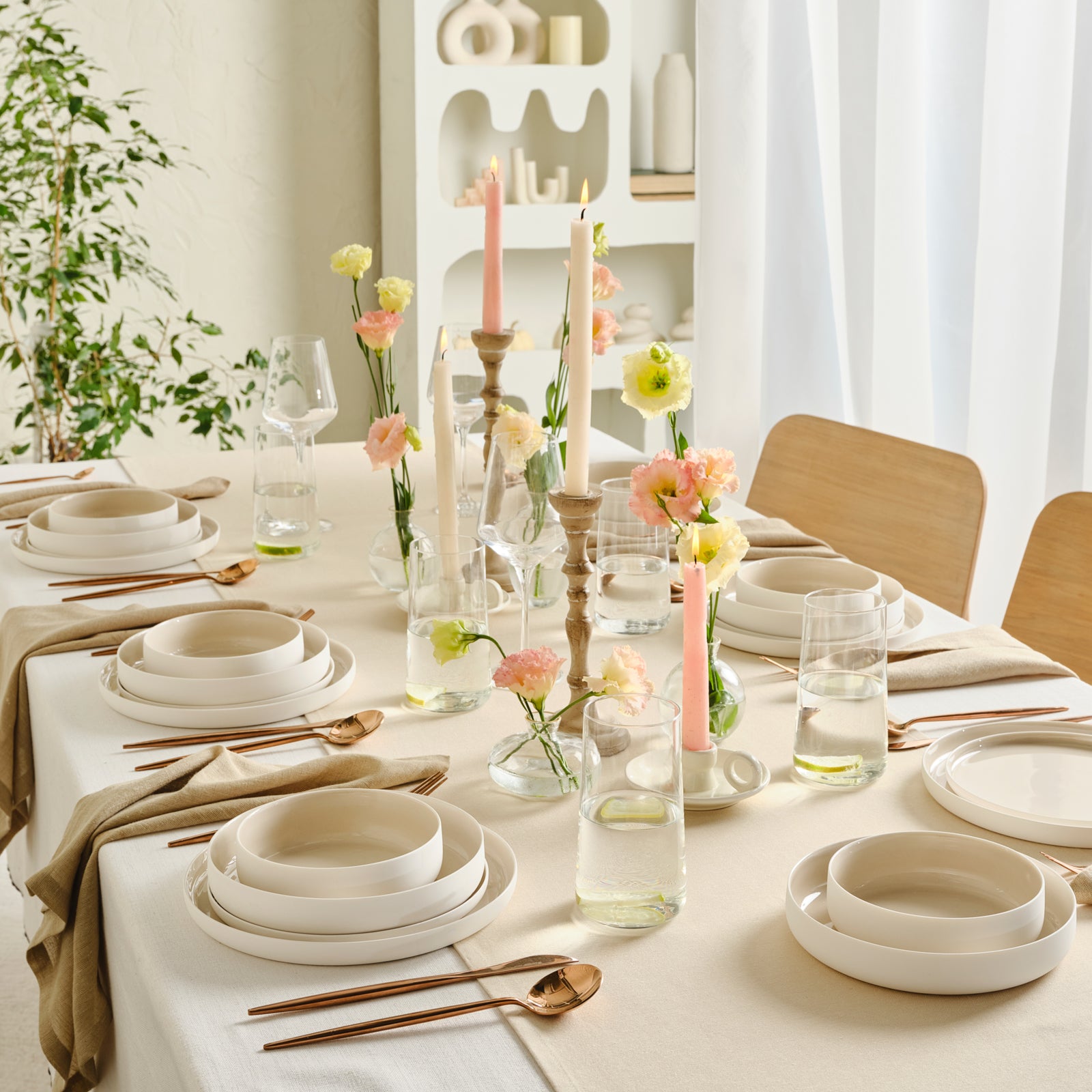 " Karaca Earth Collection Finesse 24-teiliges Tafelset für 6 Personen Beige "