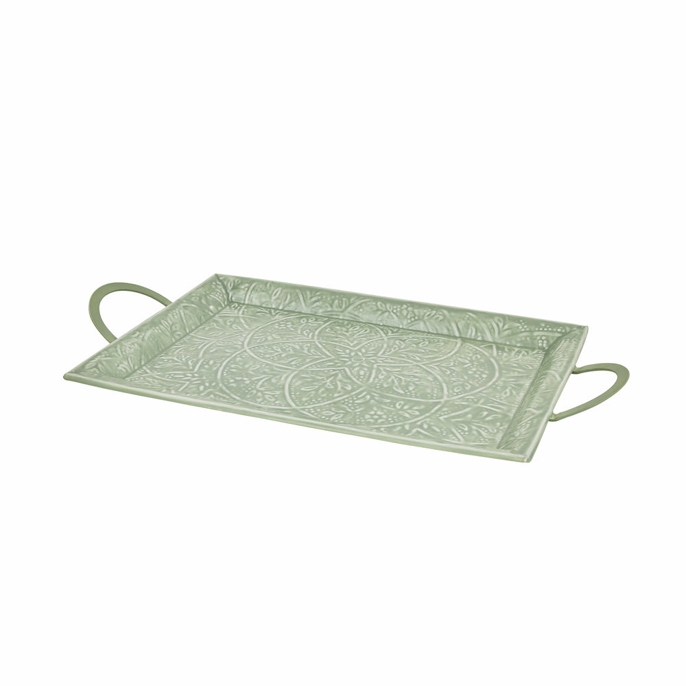 " Karaca Home Donna Dekoratives Tablett Mintgrün 45 cm "