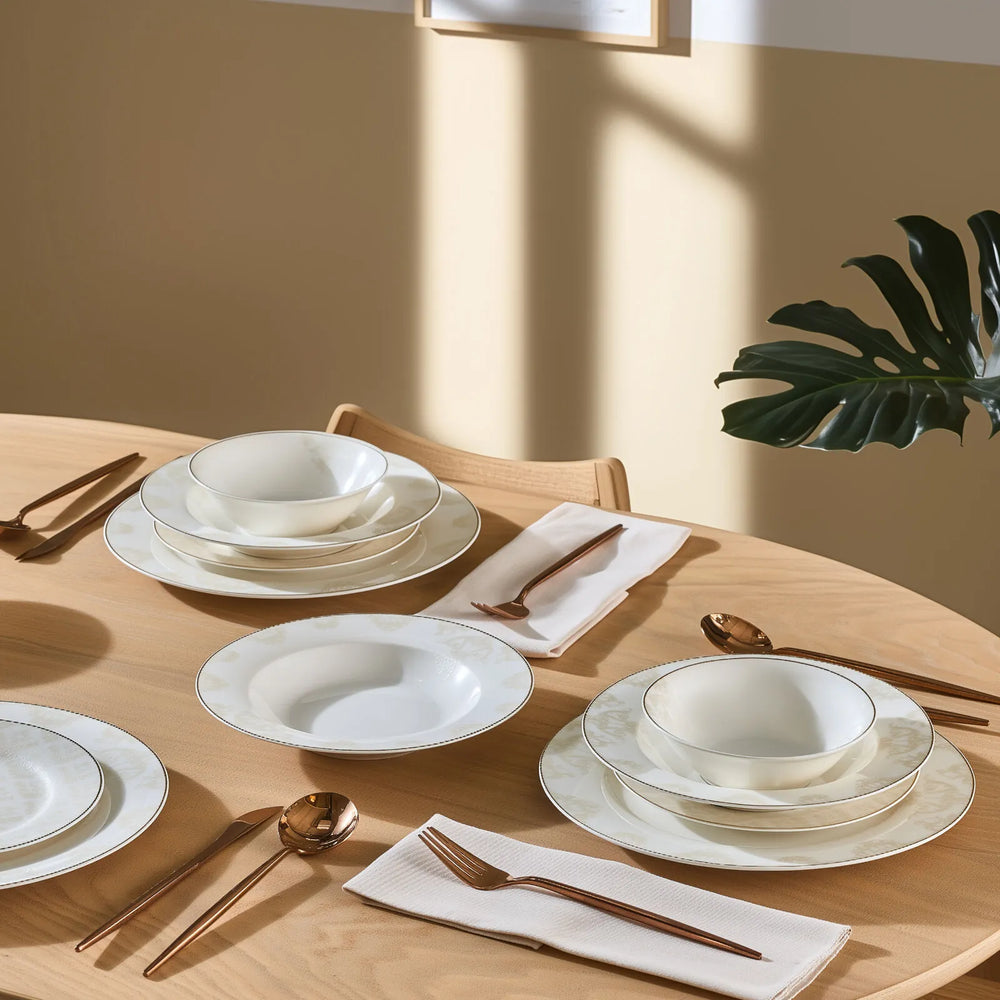 " Karaca Elegance Bone Siena 53-Teiliges 12-Personen Geschirrsett Gold "