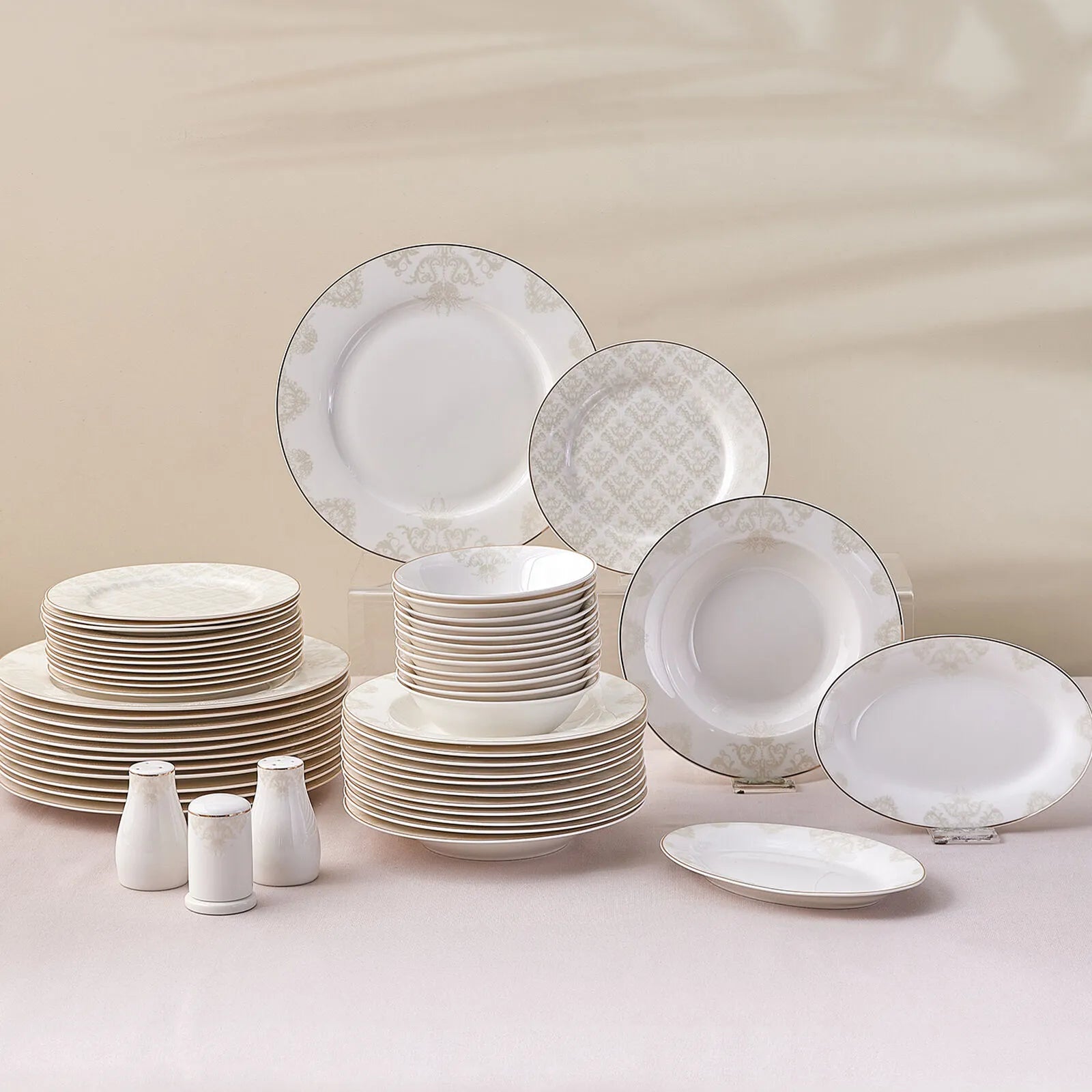 " Karaca Elegance Bone Siena 53-Teiliges 12-Personen Geschirrsett Gold "