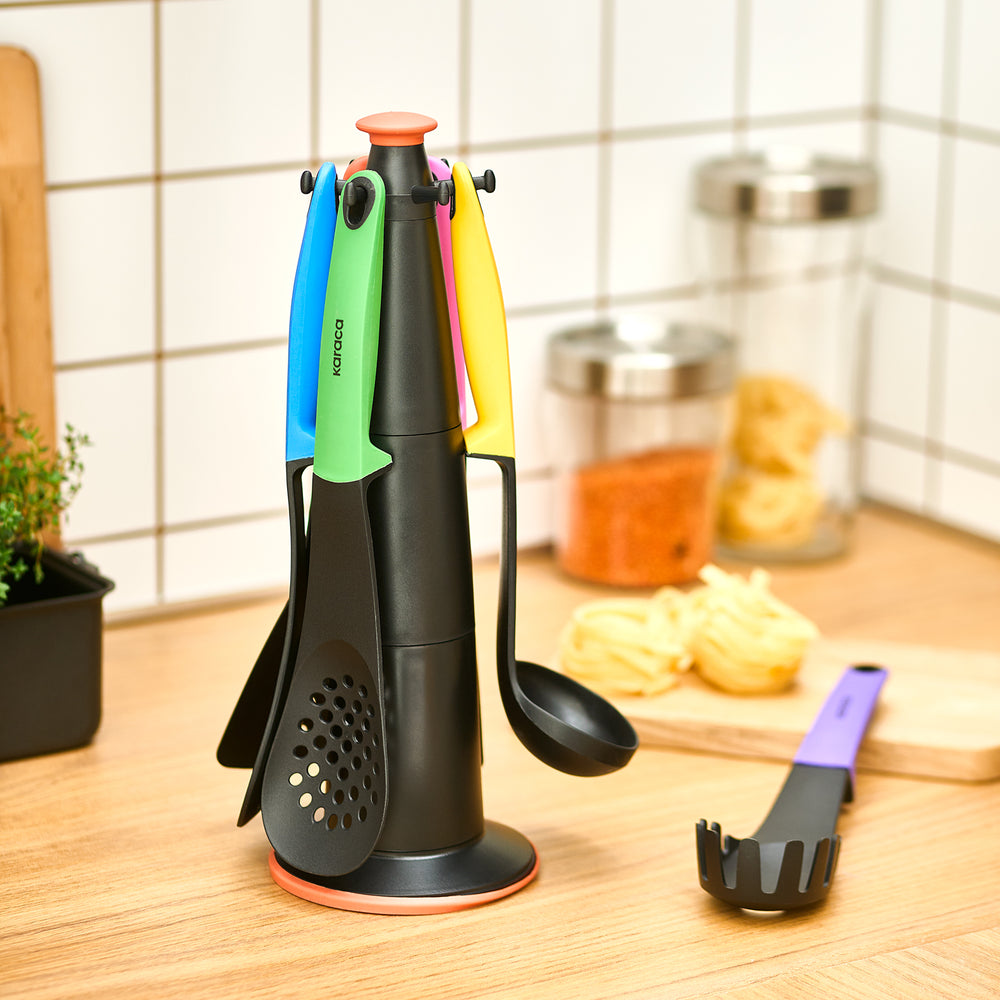 " Karaca Rainbow 7-teiliges Service-Set mit Ständer "