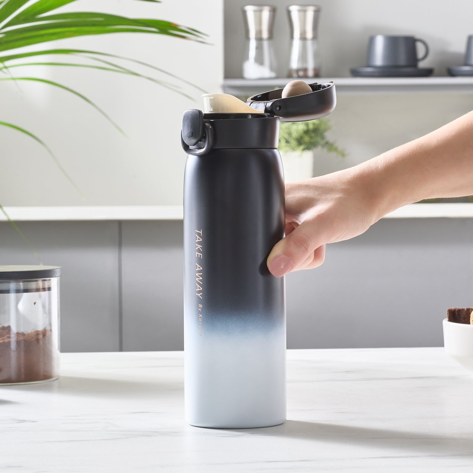 " Karaca Skyfall Stahl Leakproof Thermos 500 Ml Schwarz "