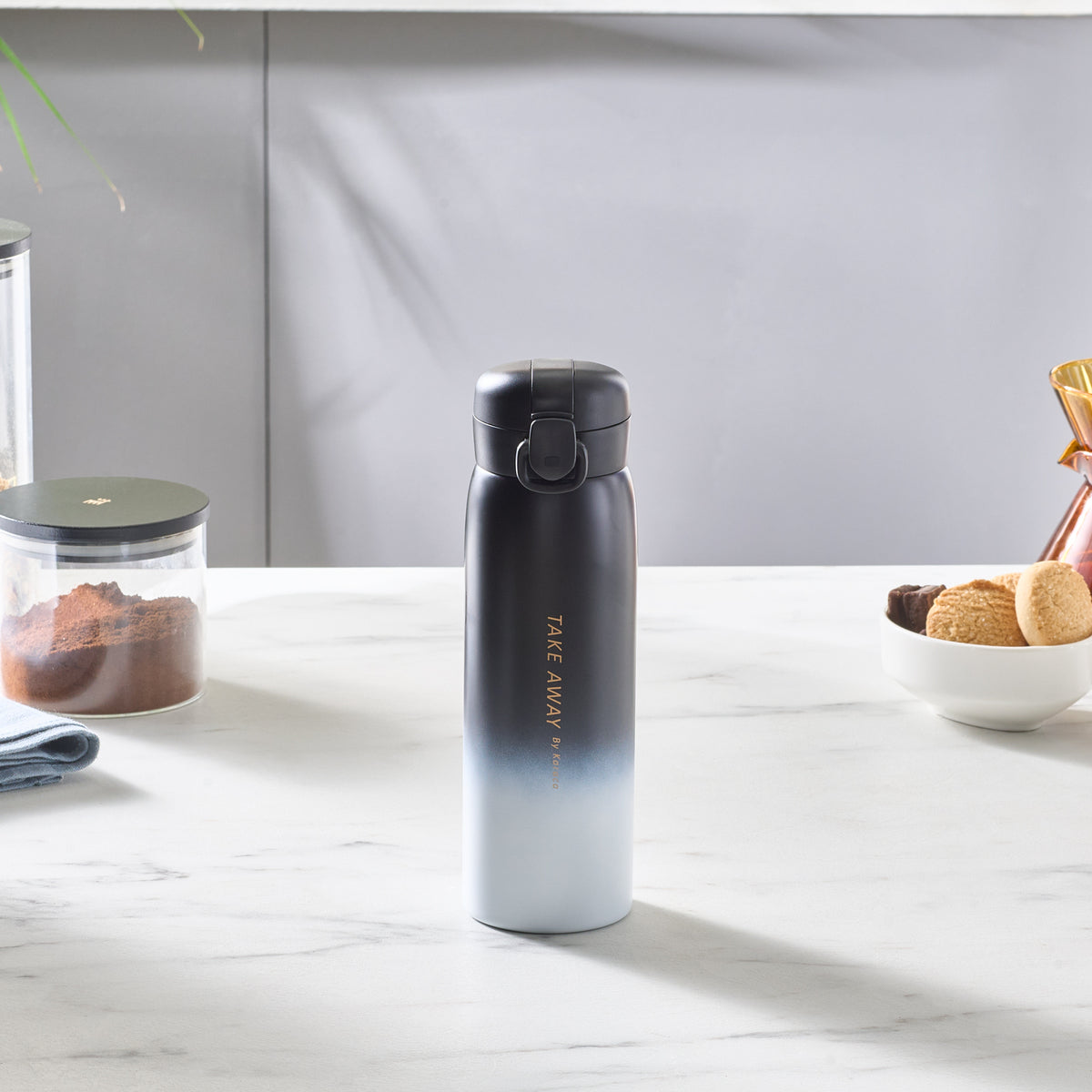 " Karaca Skyfall Stahl Leakproof Thermos 500 Ml Schwarz "