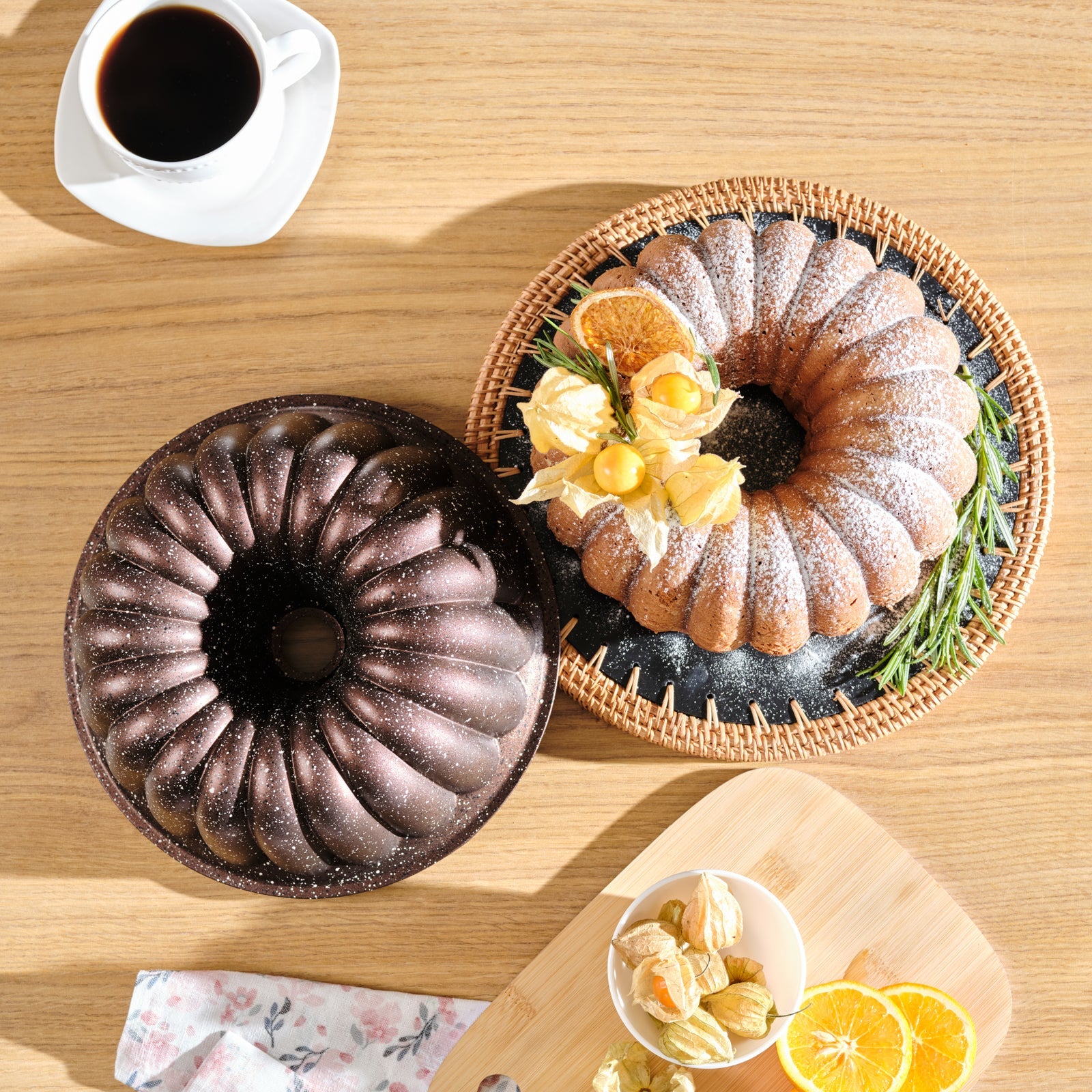 Karaca Cake Pro Lina Braune Kuchenform aus Aluminiumguss 255 cm