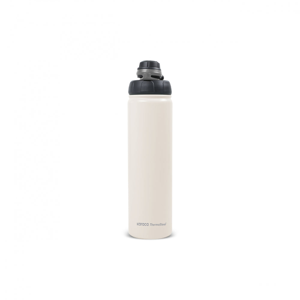 " Karaca Thermosteel Earth Auslaufsicherer Edelstahl-Thermos 680 ml Beige "