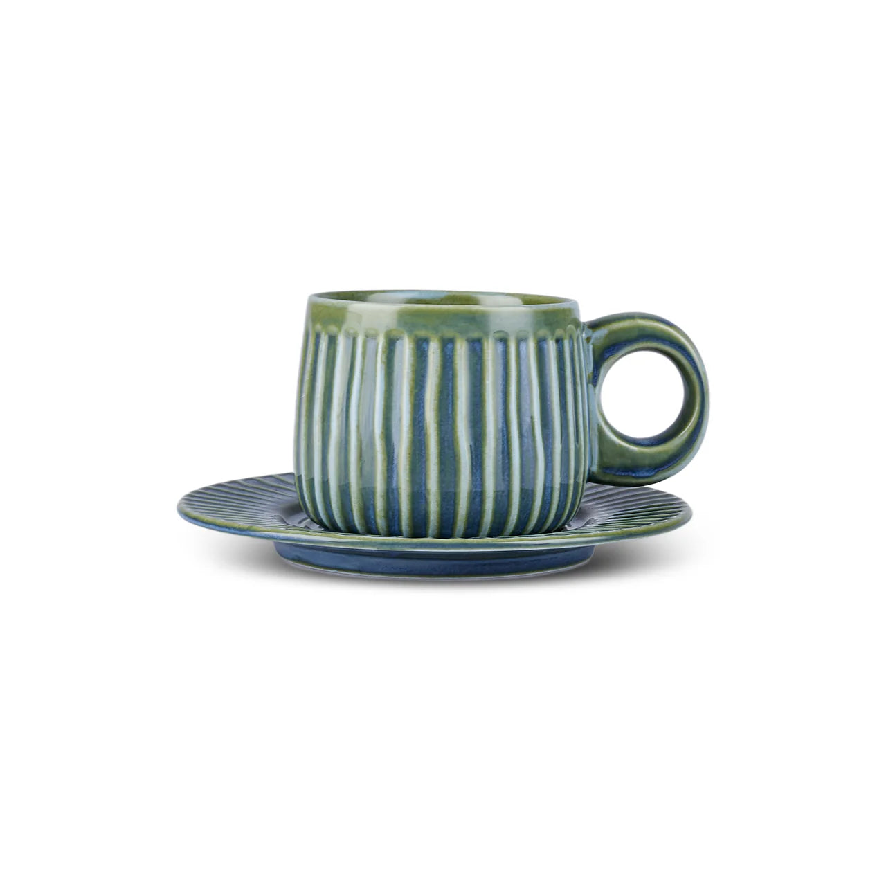 Karaca Arthur Grün & Blau Teetasse 260 ml