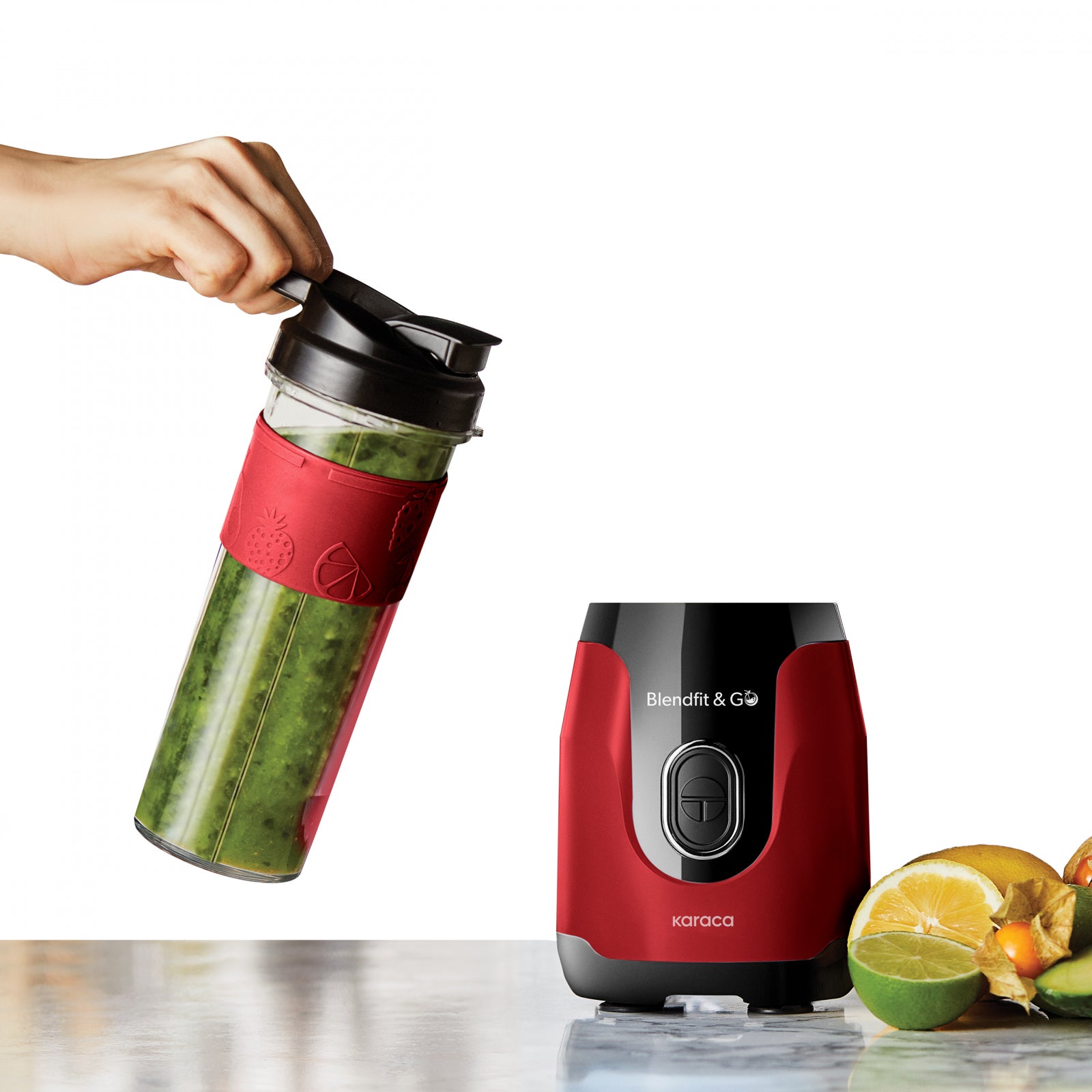 " Karaca Blendfit Go Personal Smoothie Blender Rudolph Red "