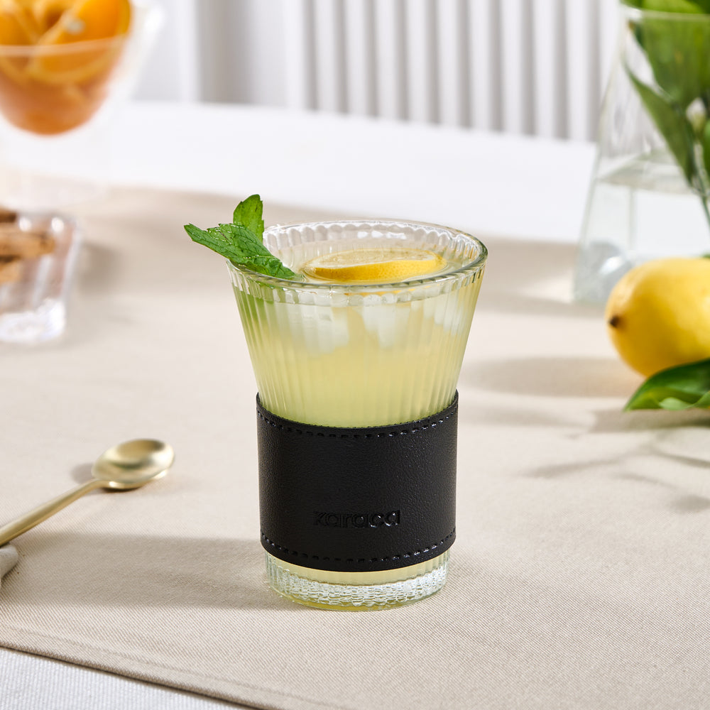 " Karaca Leder Cool Touch Latte Glas 210 Ml Schwarz "