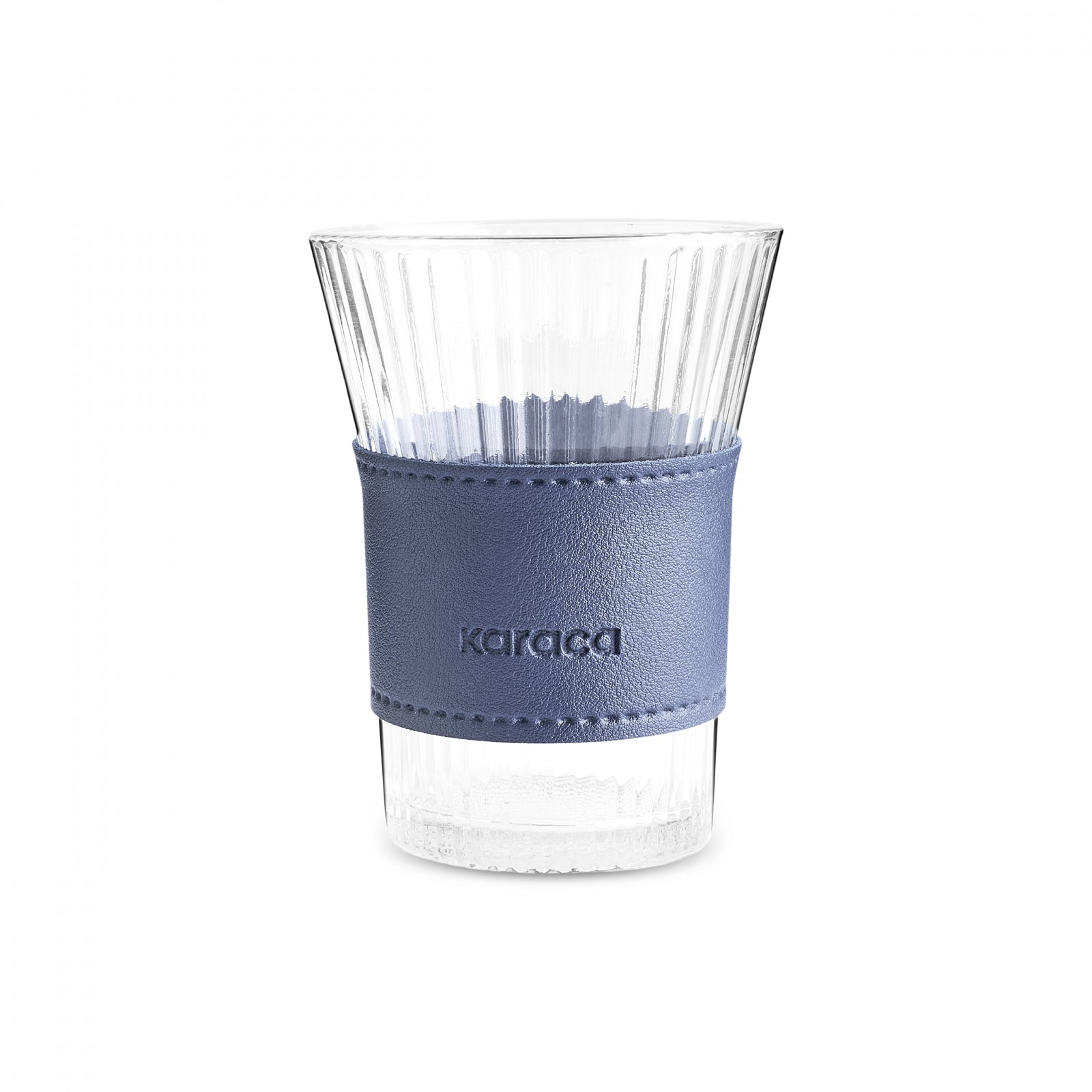 " Karaca Leder Cool Touch Latte Glas 210 Ml Marineblau "