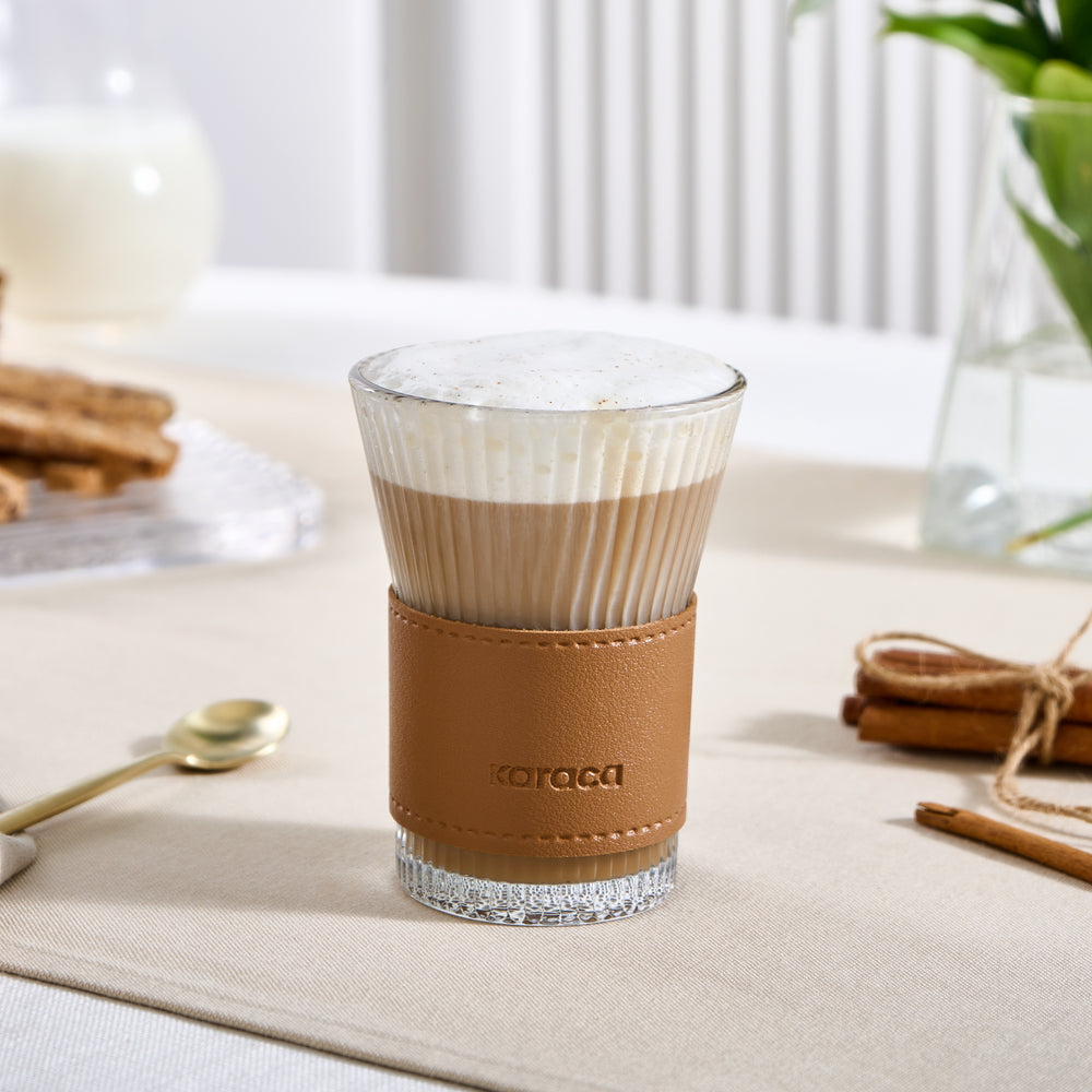 " Karaca Leder Cool Touch Latte Glas 210 Ml Braun "