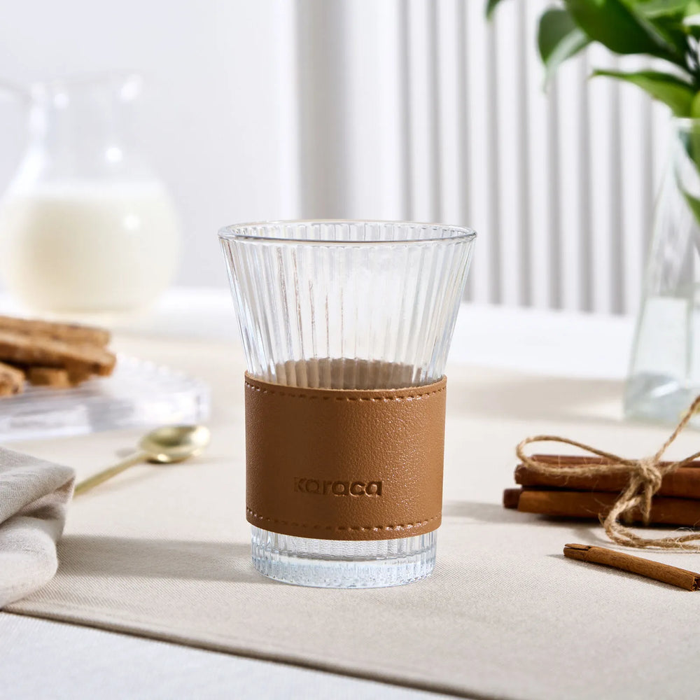 " Karaca Leder Cool Touch Latte Glas 210 Ml Braun "