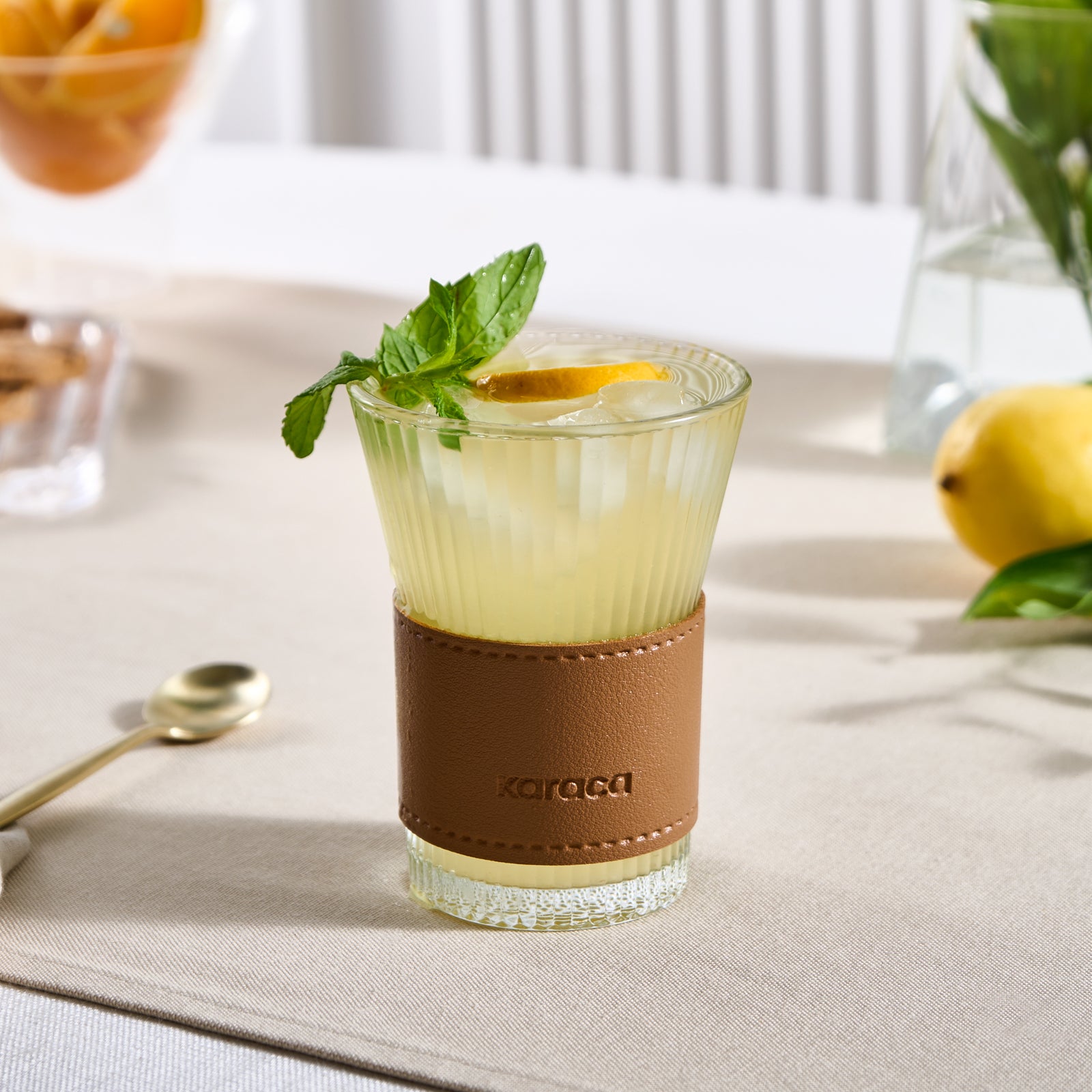 " Karaca Leder Cool Touch Latte Glas 210 Ml Braun "