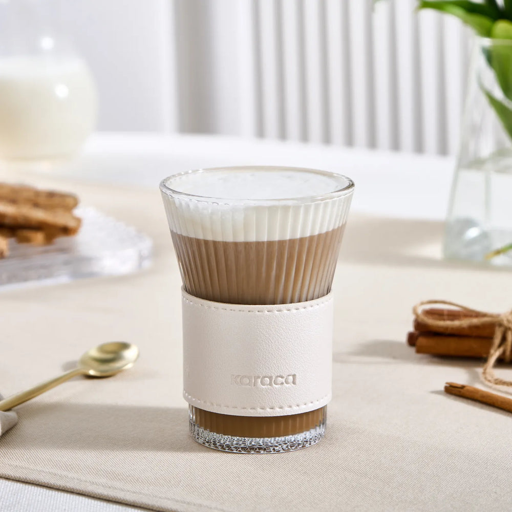 " Karaca Leder Cool Touch Latte Glas 210 Ml Perlmutt "