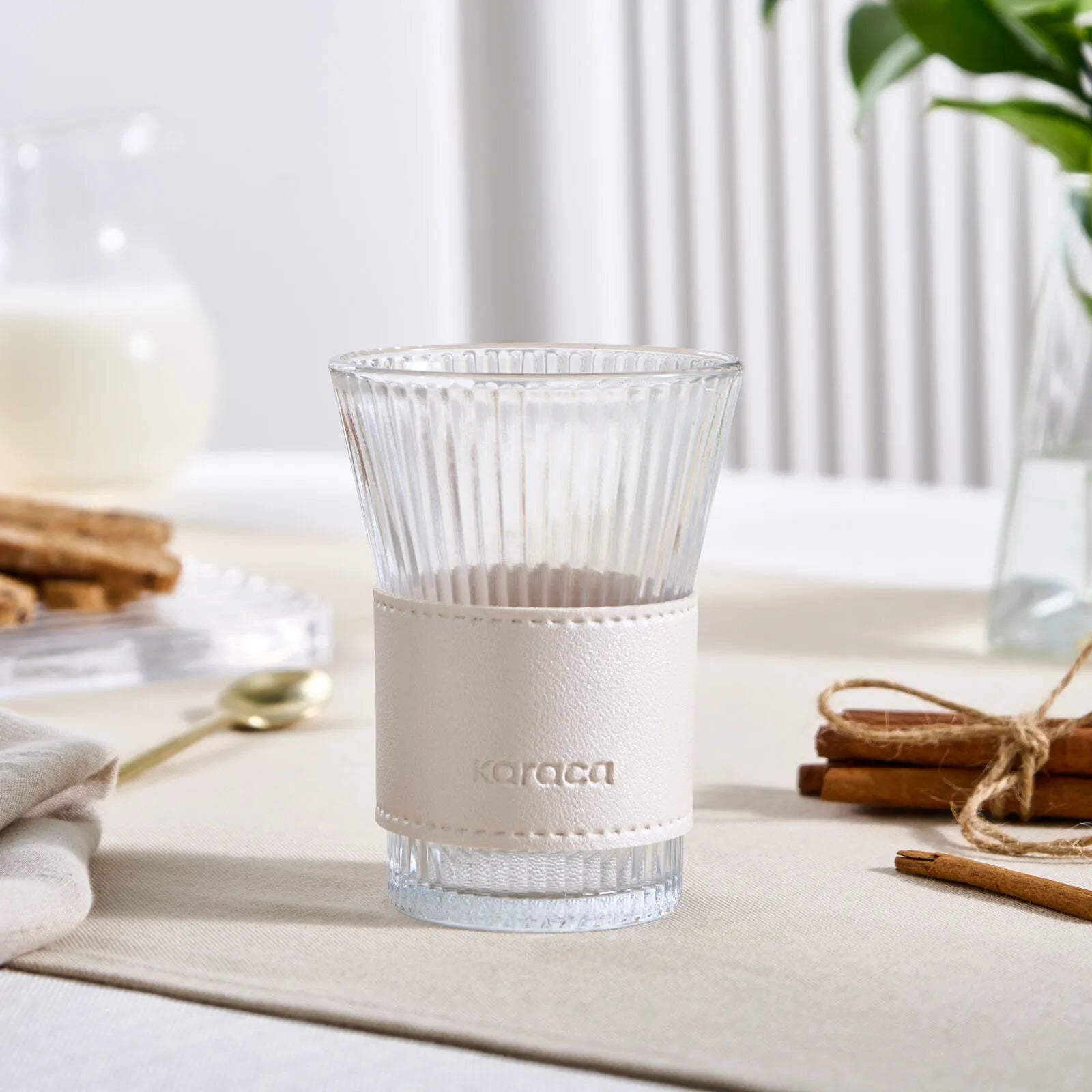 " Karaca Leder Cool Touch Latte Glas 210 Ml Perlmutt "