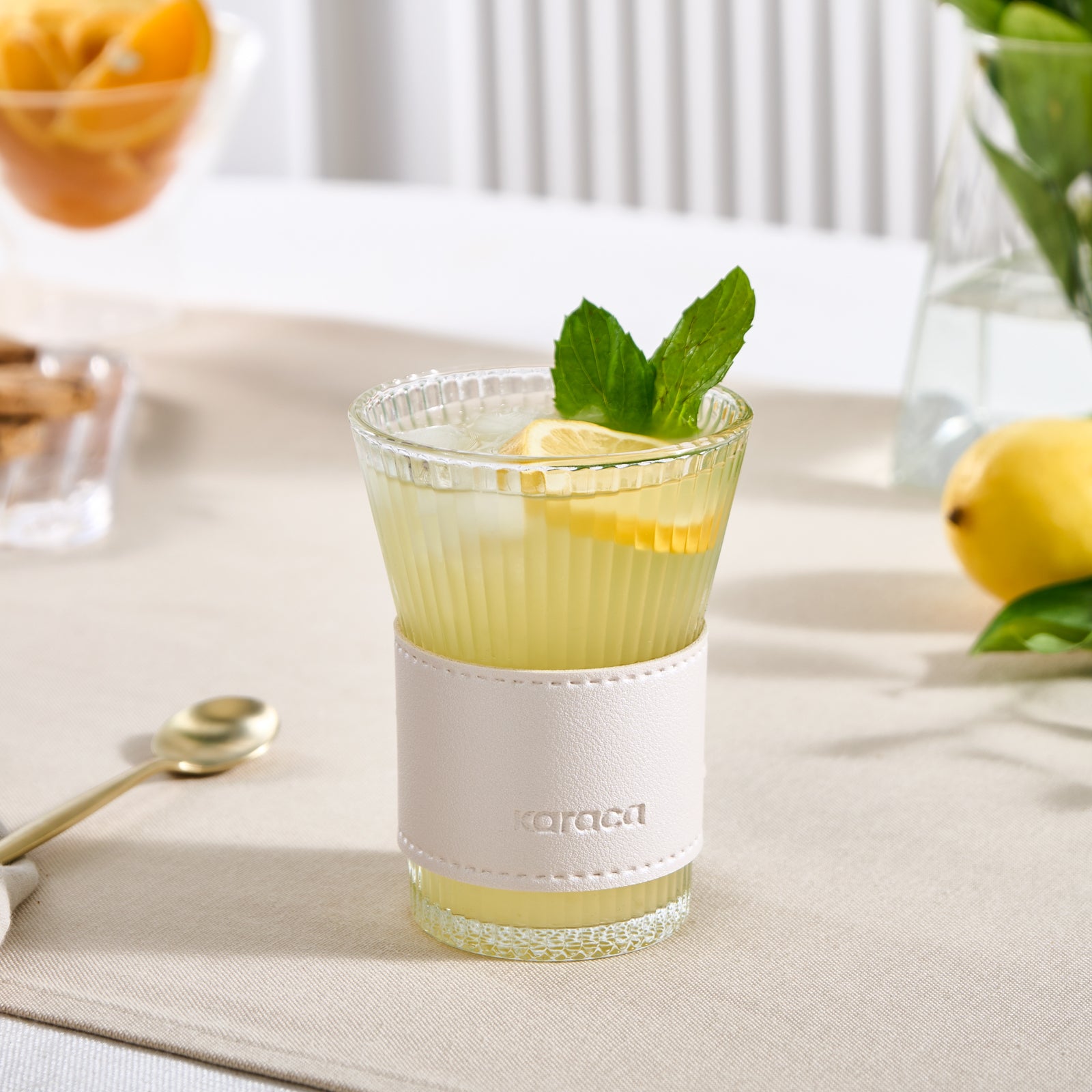 " Karaca Leder Cool Touch Latte Glas 210 Ml Perlmutt "