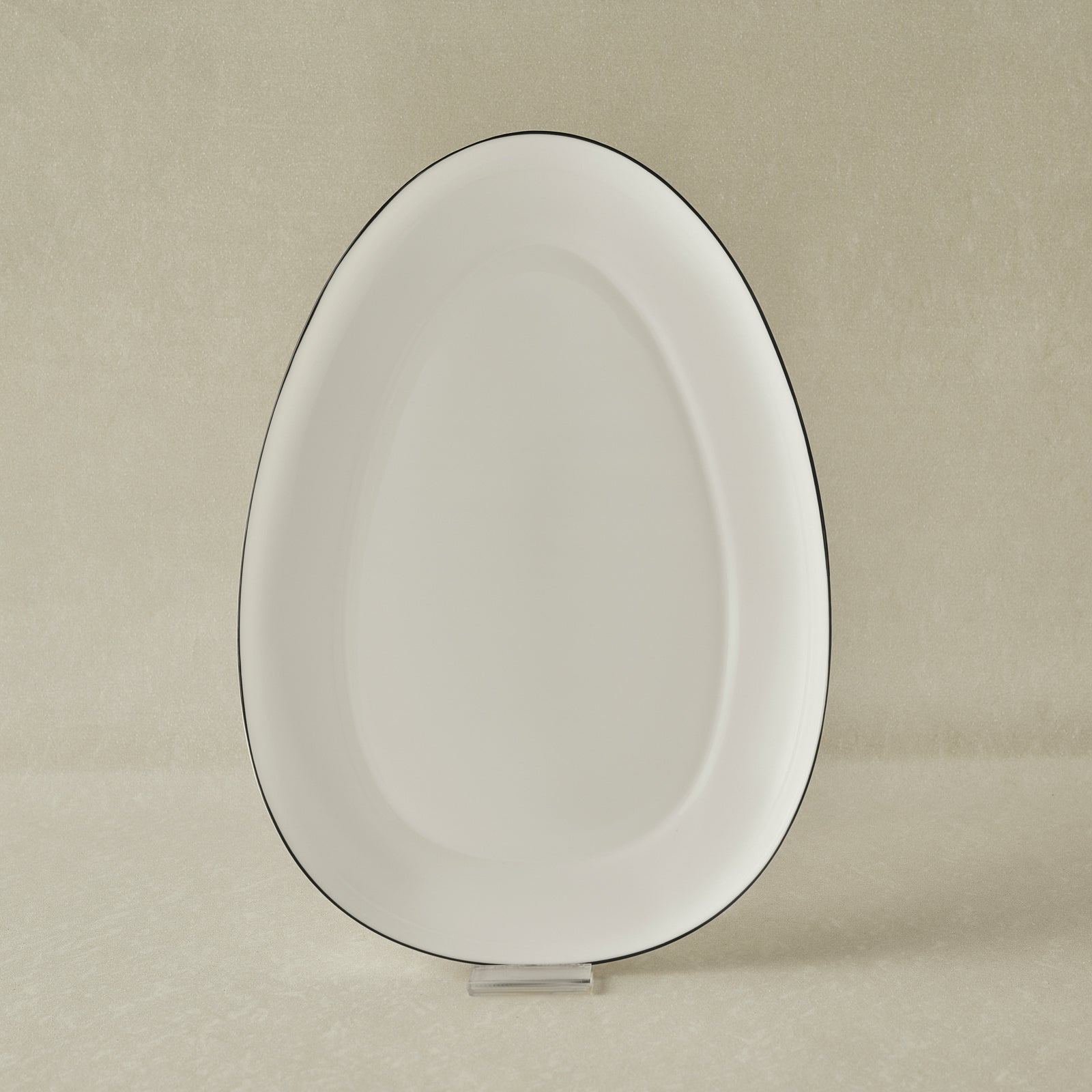 Karaca New Agata Opalglas Servierplatte (Bootsform) 33 cm