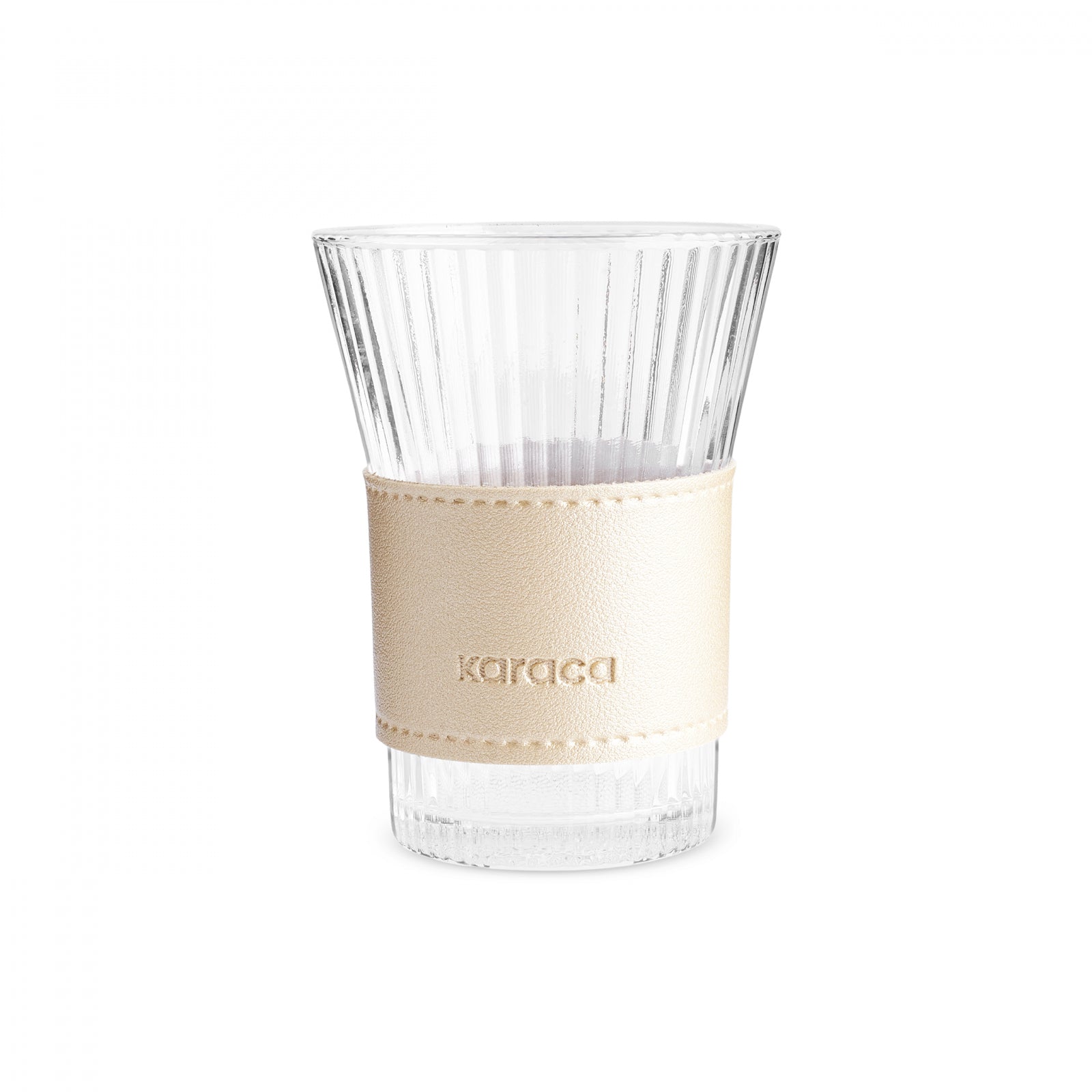 " Karaca Leder Cool Touch Latte Glas 210 Ml Gold "