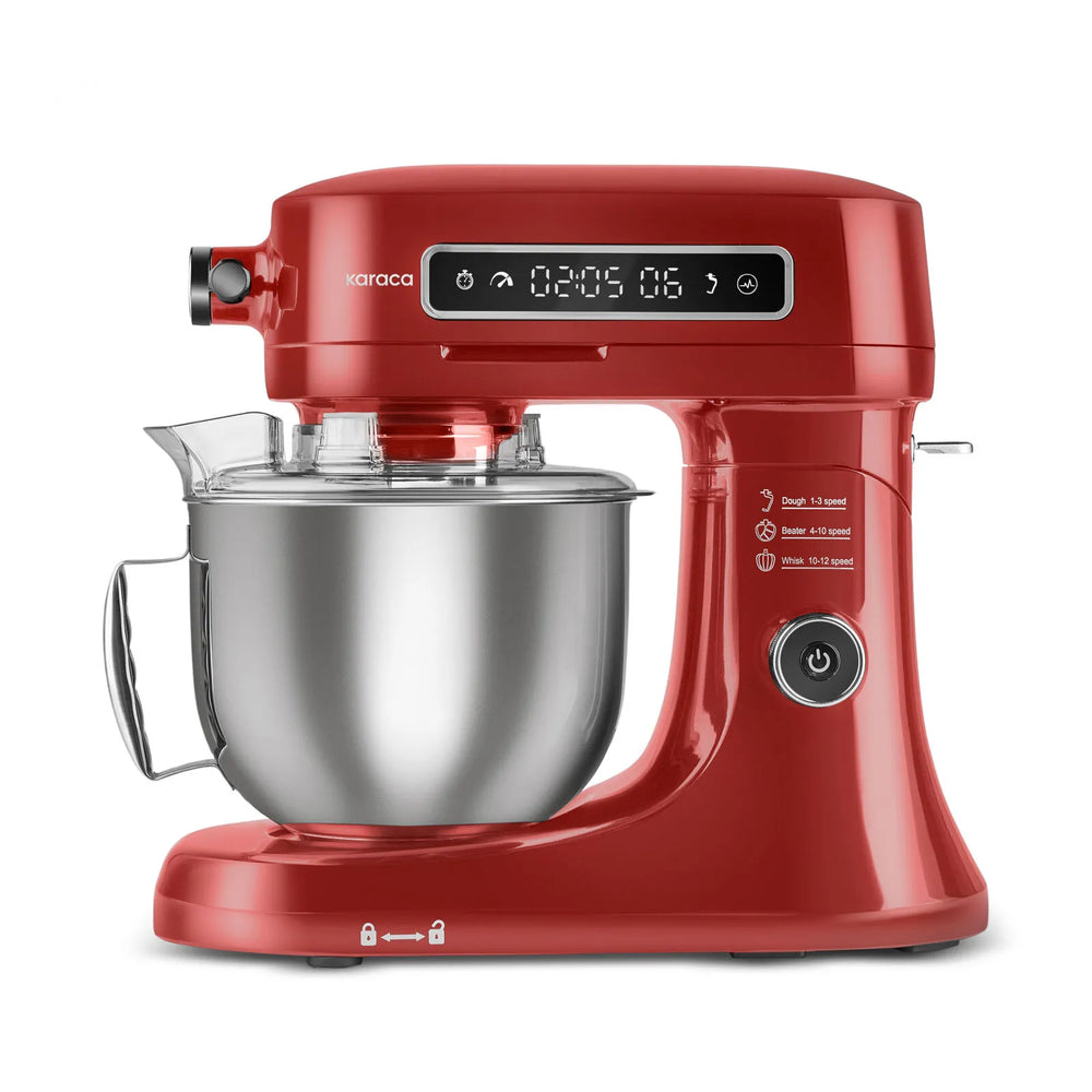 " Karaca Pro Artisan Digital Display Gusseisen Küchenkoch 1600W Rot "