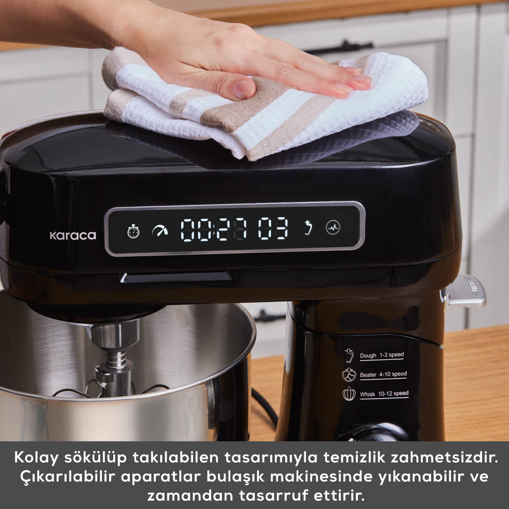 " Karaca Pro Artisan Digital Display Gusseisen Küchenkoch 1600W Schwarz "