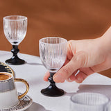 Karaca Rocco 6er-Set Espresso Gläser Schwarz 60 ml