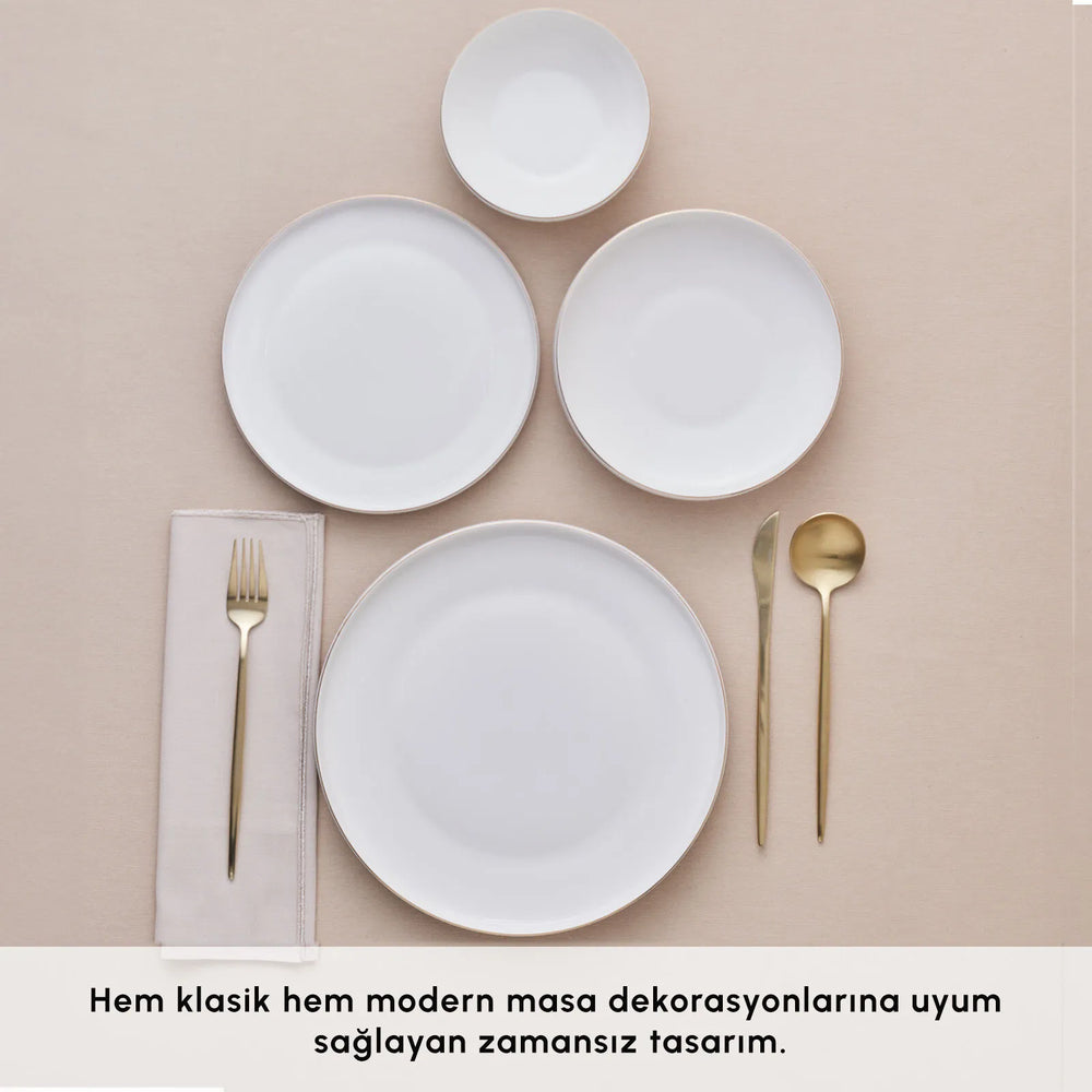 " Karaca Streamline New Saturn Gold 24-teiliges Tafelservice, 6 Personen "
