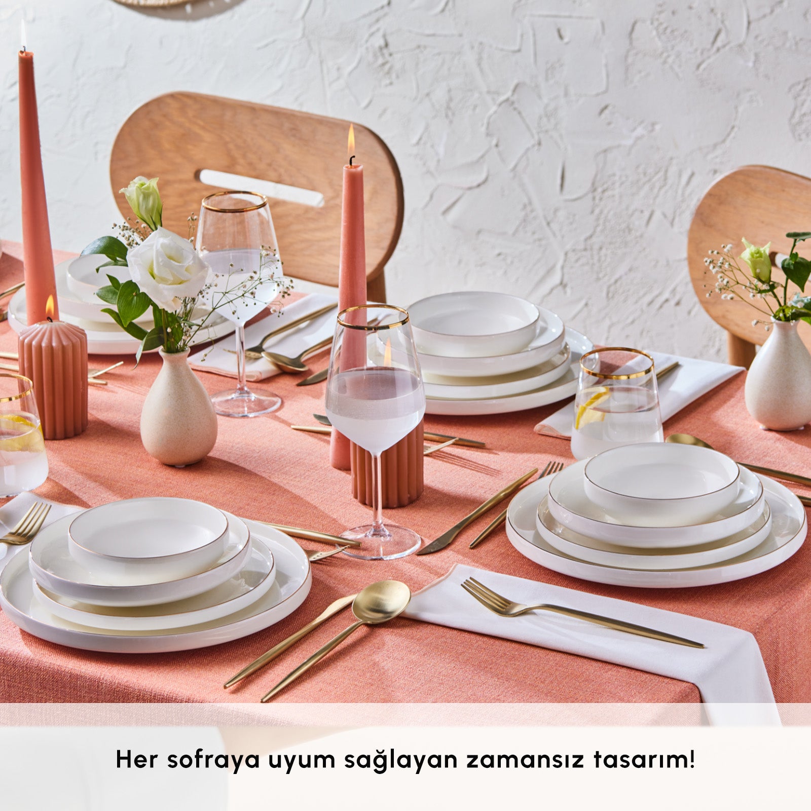 " Karaca Streamline New Saturn Gold 24-teiliges Tafelservice, 6 Personen "