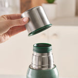 " Karaca Stansteel Auslaufsicherer Edelstahl-Thermos 1,3 L Grün "