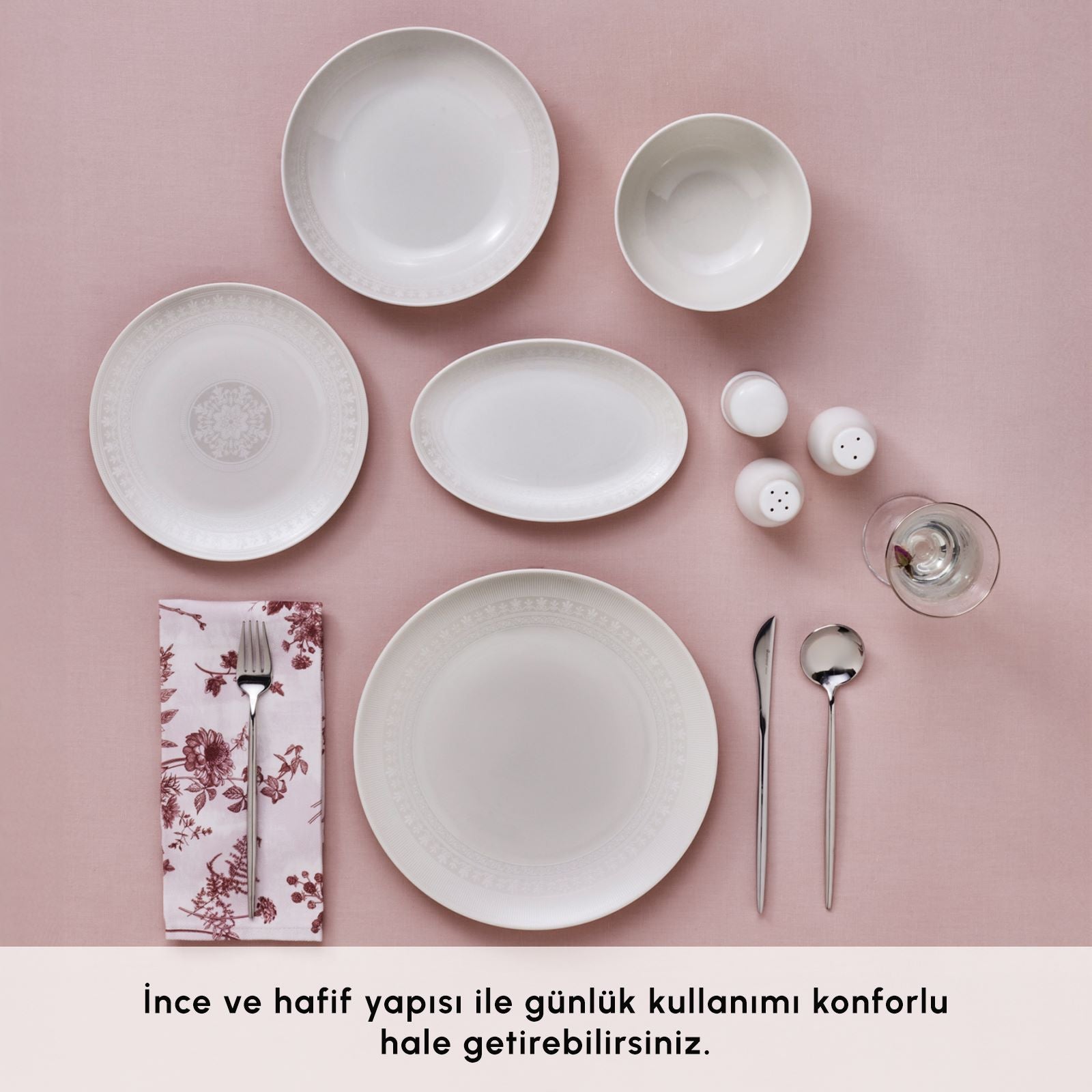 " Karaca Forever Bone Artiste 53-Teiliges 12-Personen Geschirrsett "